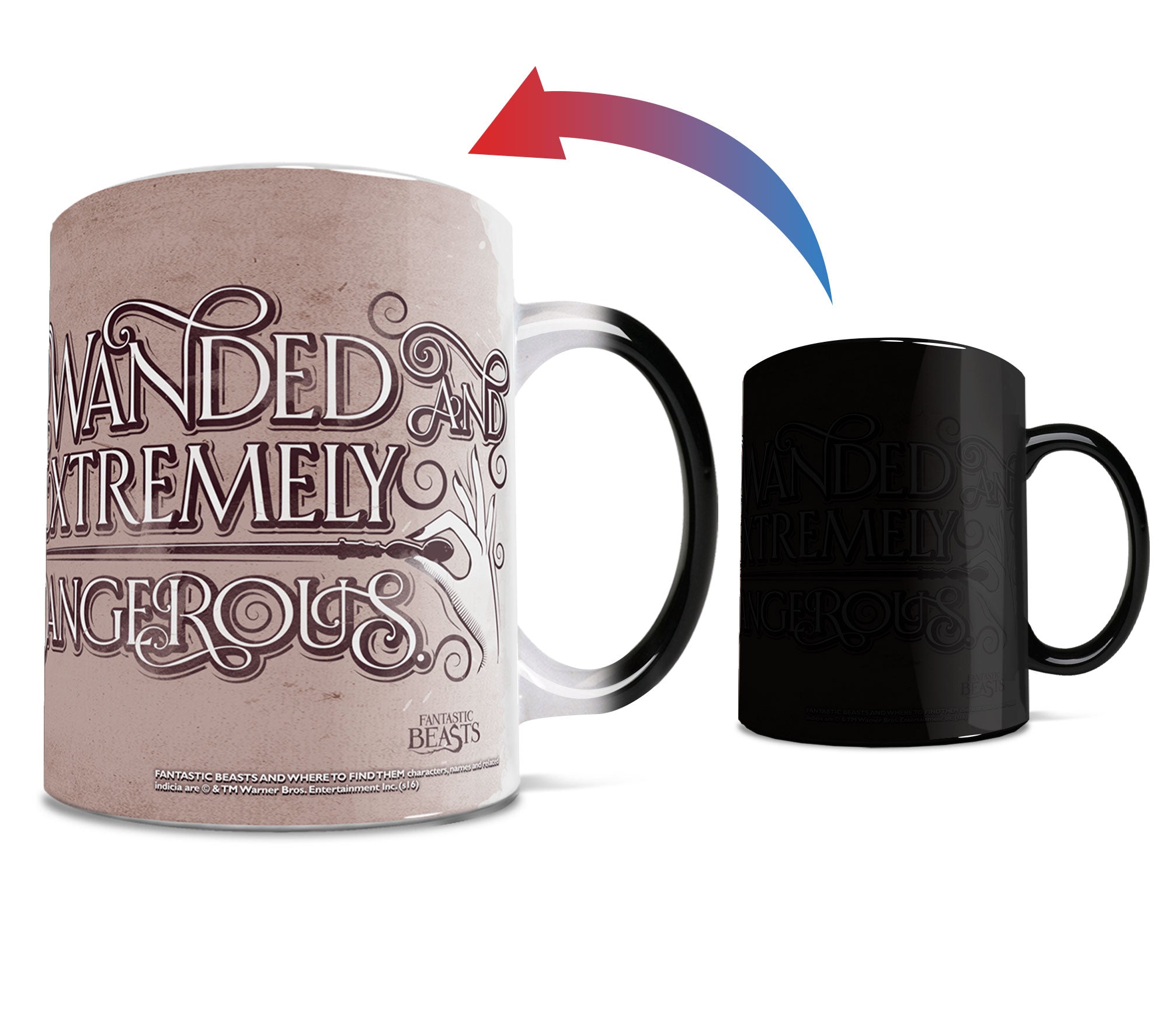 Fantastic Beasts and Where To Find Them (Wanded and Dangerous - Tan Personalized) Morphing Mugs® Heat-Sensitive Mug MMUG485