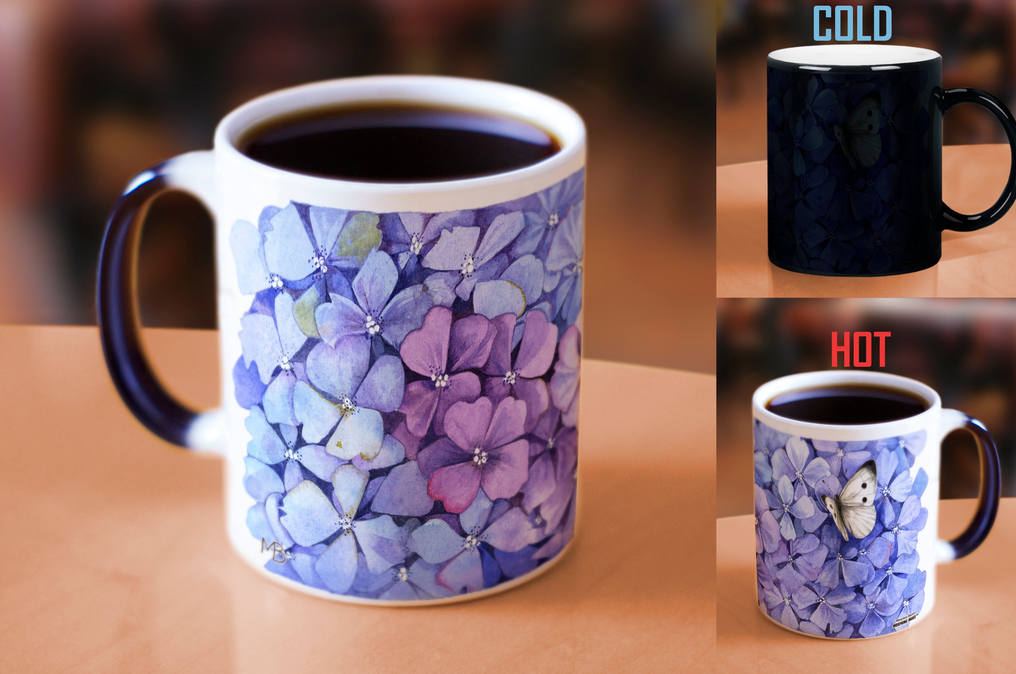 Marjolein Bastin (Blue Flowers) Morphing Mugs® Heat-Sensitive Mug MMUG530