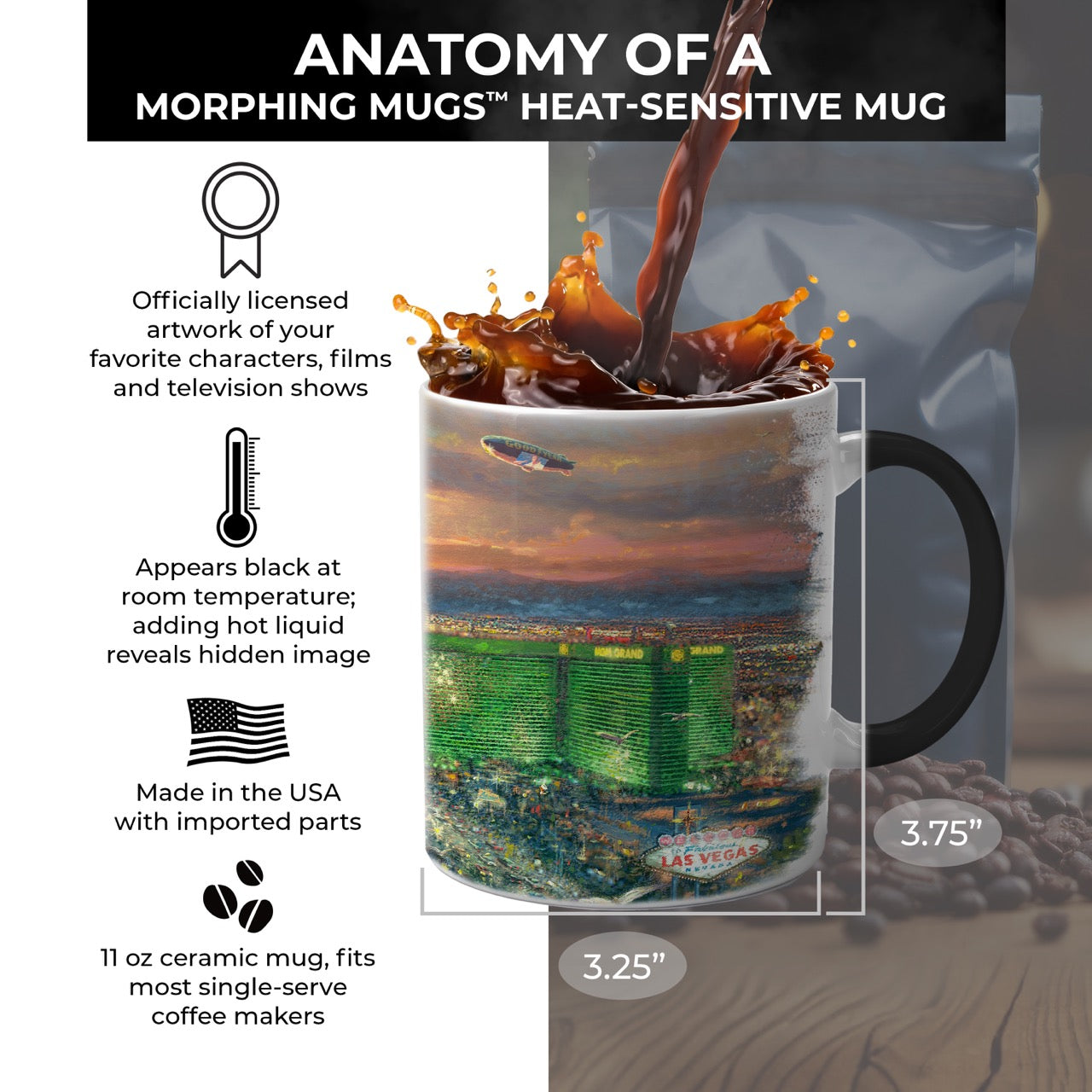 Thomas Kinkade Studios (Viva Las Vegas) Morphing Mugs® Heat-Sensitive Mug MMUG590