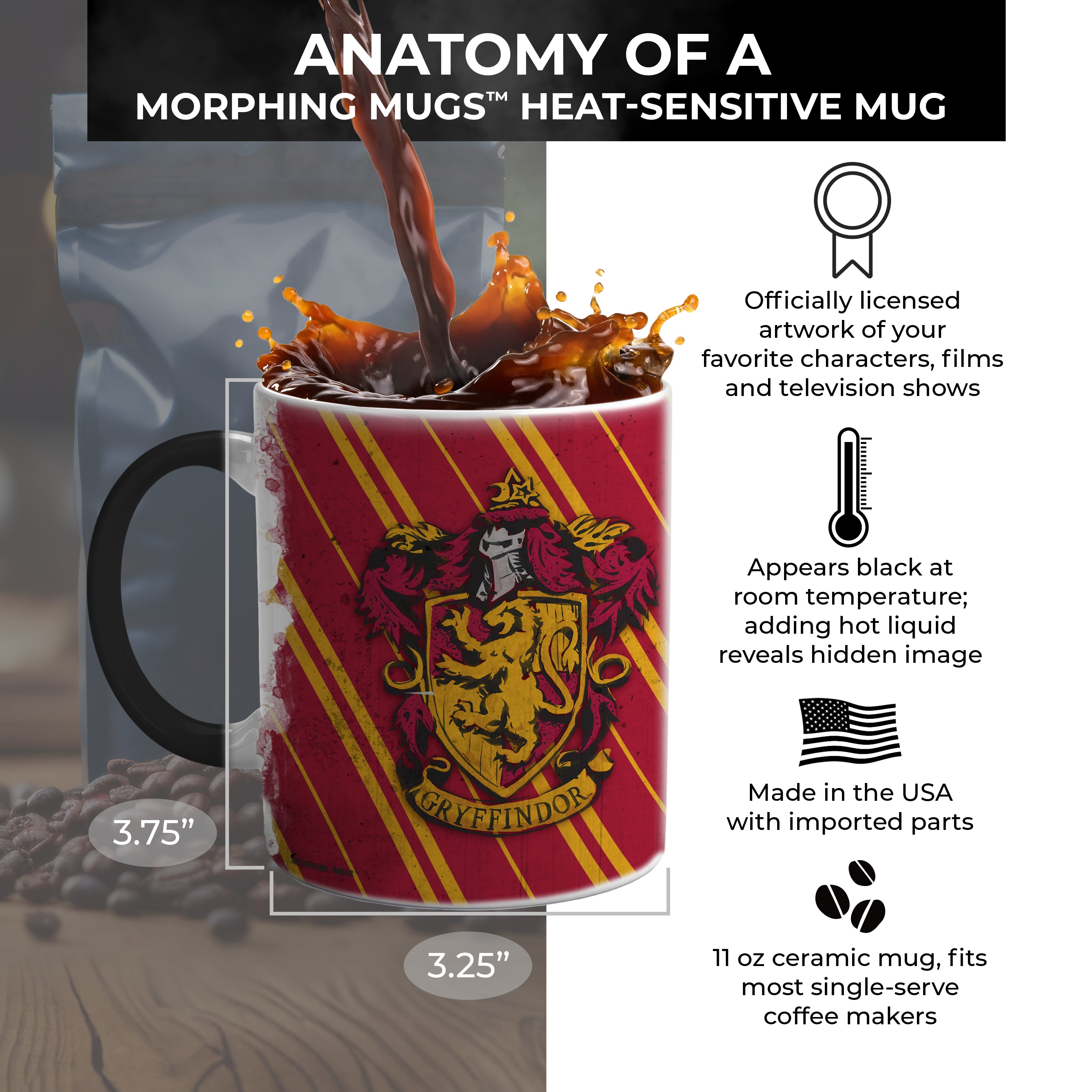 Harry Potter (Gryffindor Colors)  Morphing Mugs® Heat-Sensitive Mug MMUG593