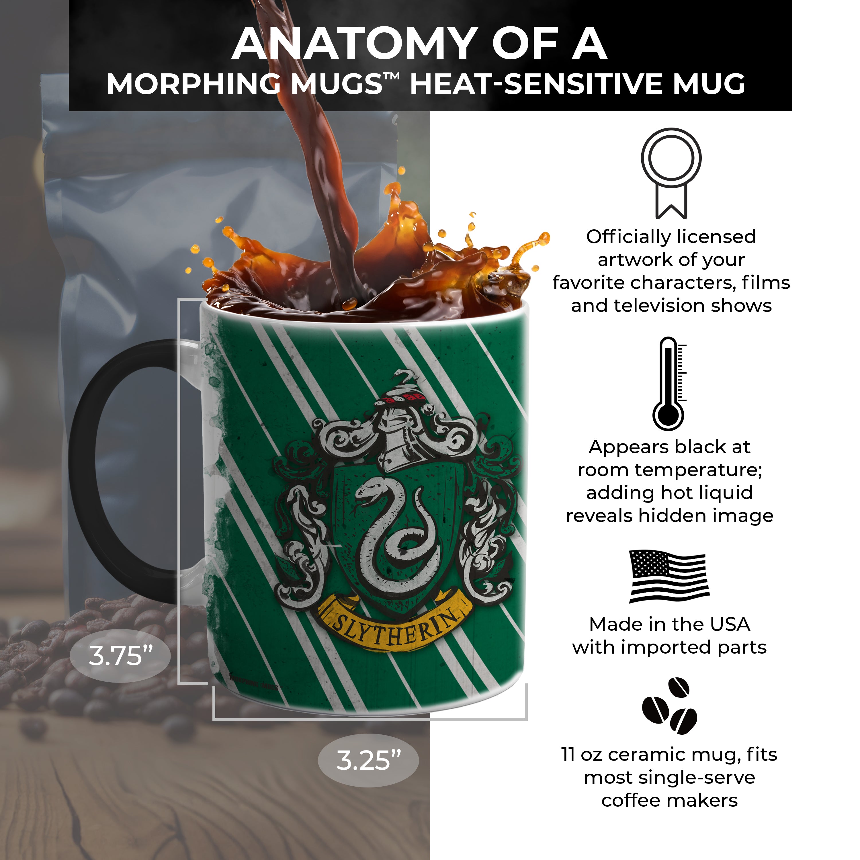 Harry Potter (Slytherin Colors)  Morphing Mugs® Heat-Sensitive Mug MMUG594