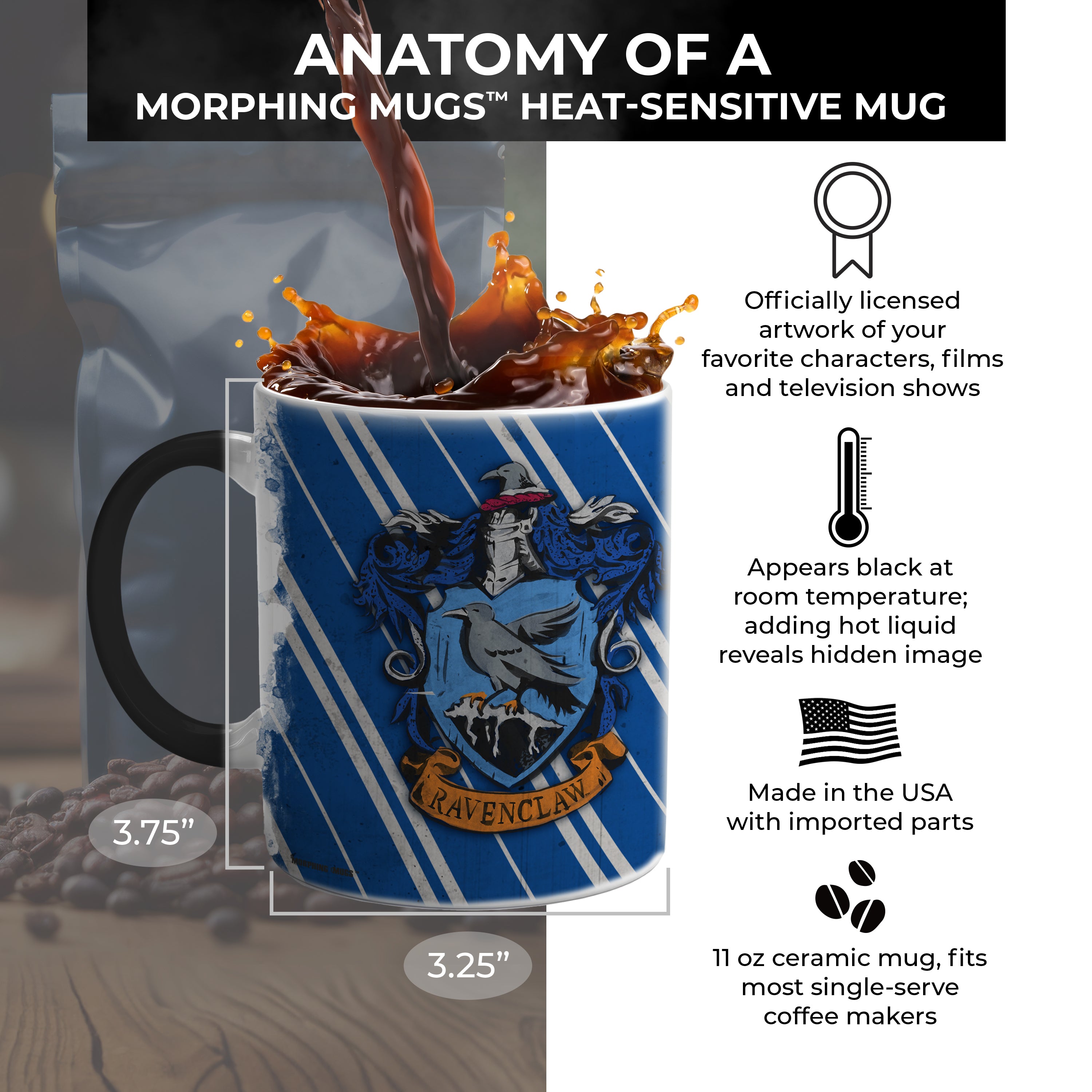 Harry Potter (Ravenclaw Colors)  Morphing Mugs® Heat-Sensitive Mug MMUG596