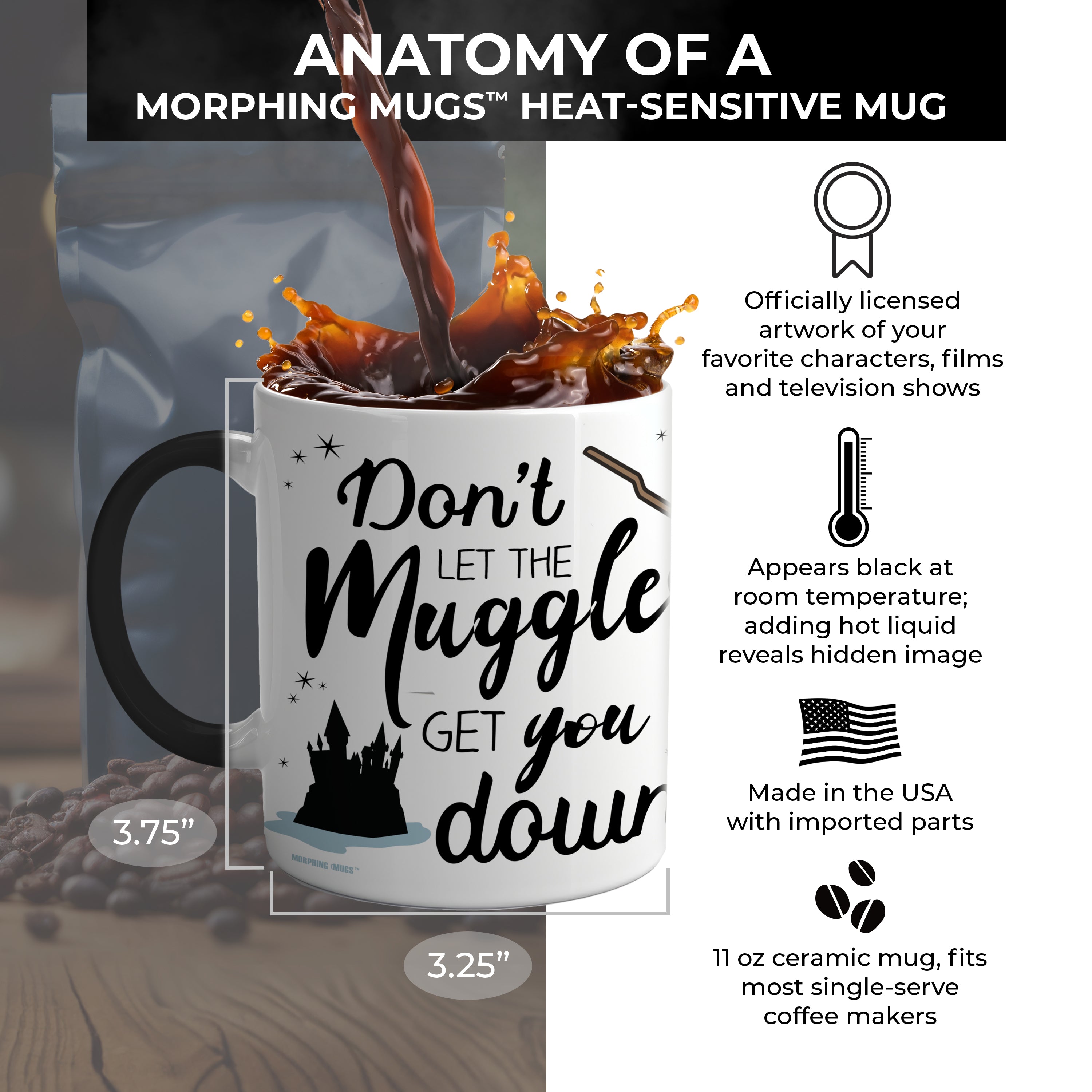 Harry Potter (Dont Let the Muggles Get You Down)  Morphing Mugs® Heat-Sensitive Mug MMUG600