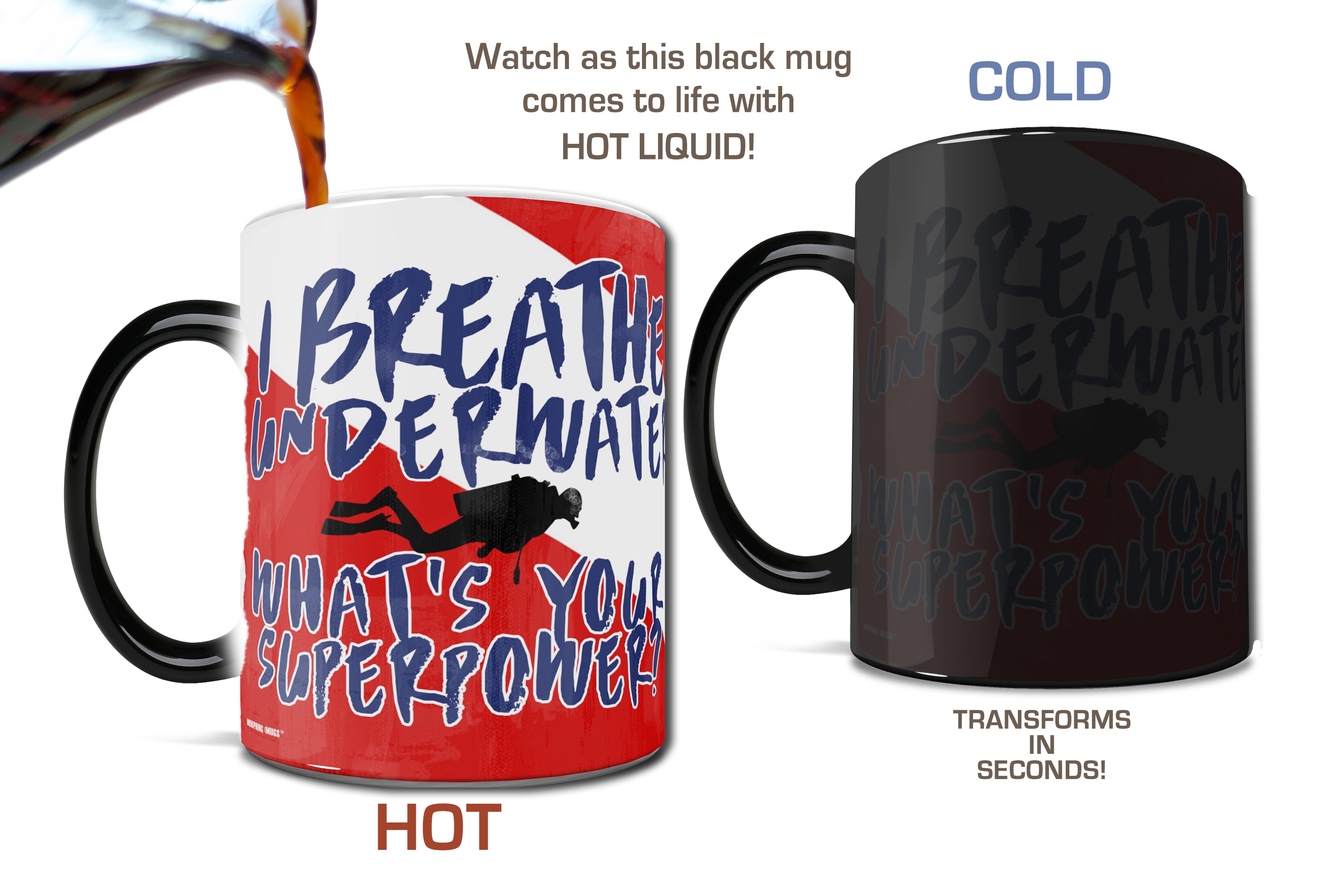 Sports Collection (I Breathe Underwater) Morphing Mugs® Heat-Sensitive Mug MMUG620