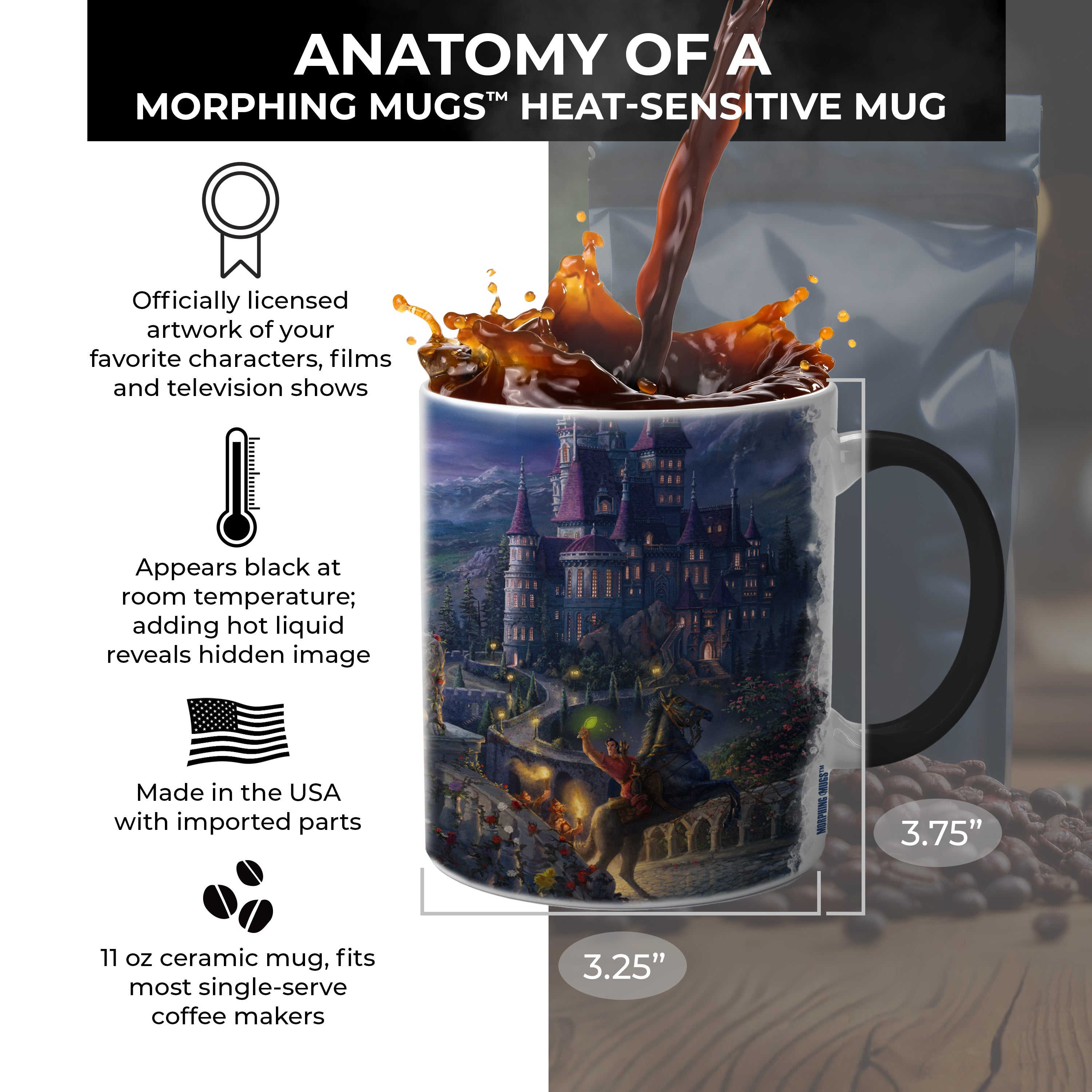 Disney (Beauty and the Beast Dancing in the Moonlight) Morphing Mugs®  Heat-Sensitive Mug MMUG621