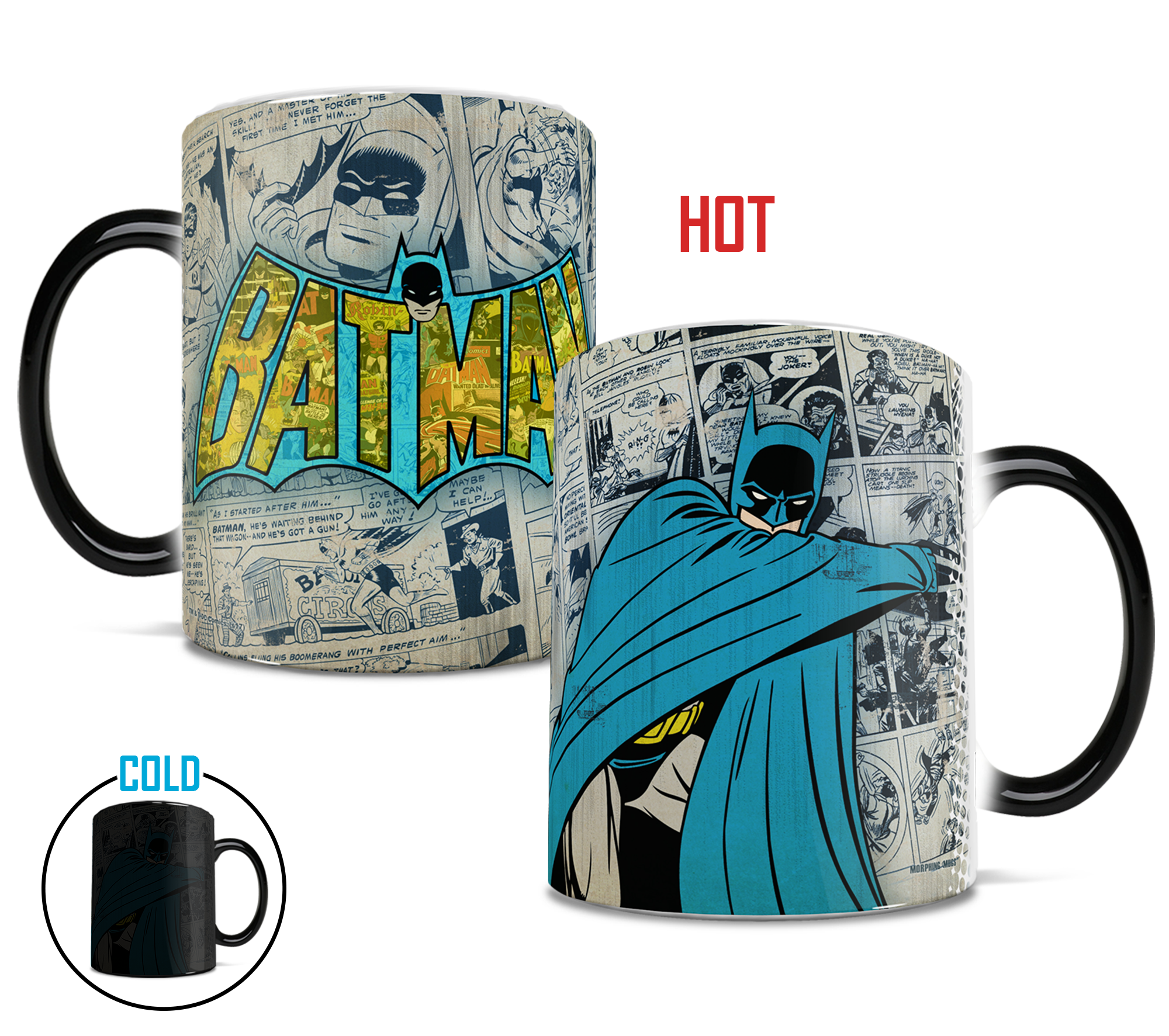 DC Comics (Batman - Retro Logo) Morphing Mugs® Heat-Sensitive Mug MMUG622