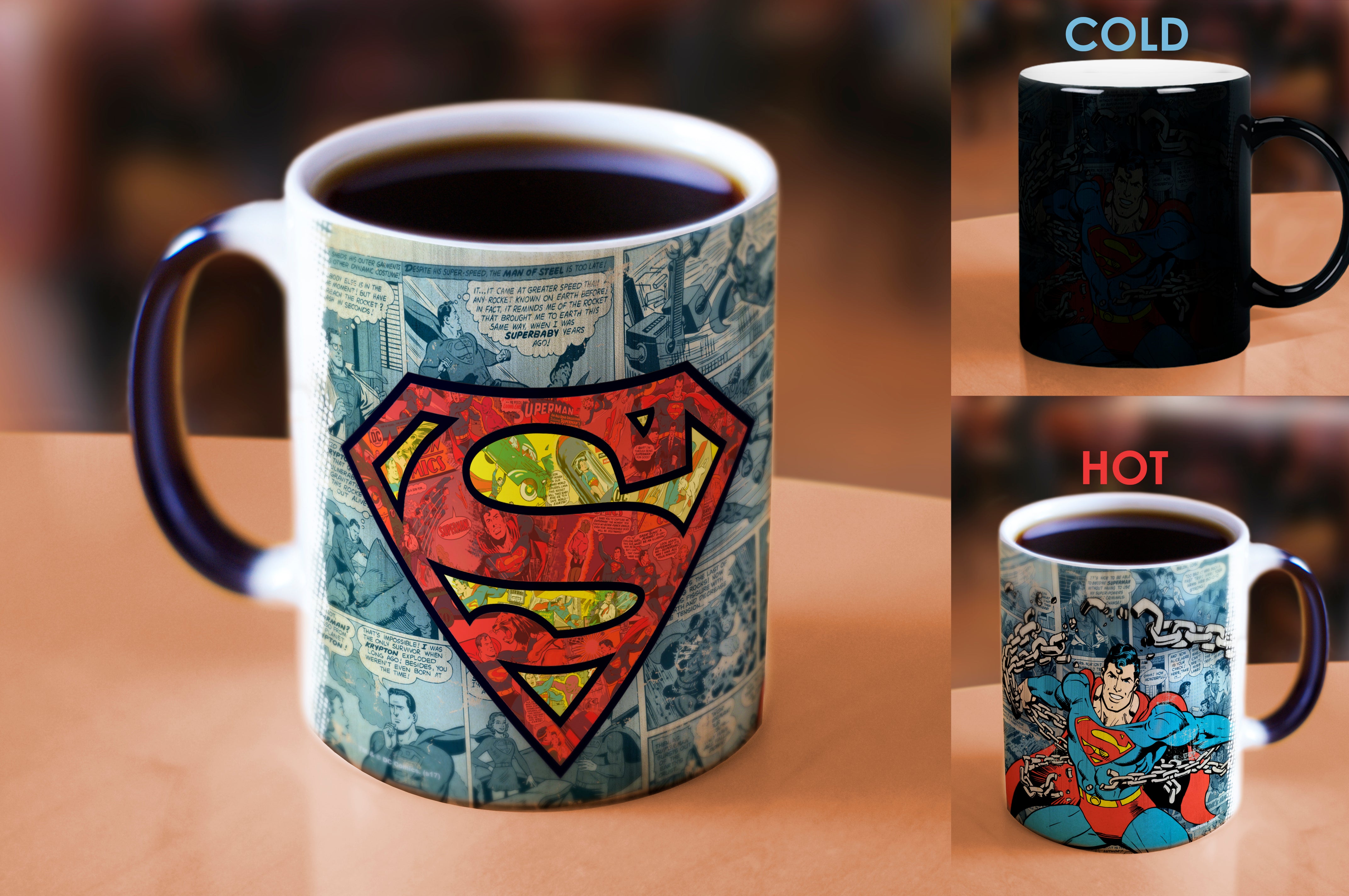 DC Comics (Superman - Retro Logo) Morphing Mugs® Heat-Sensitive Mug MMUG623