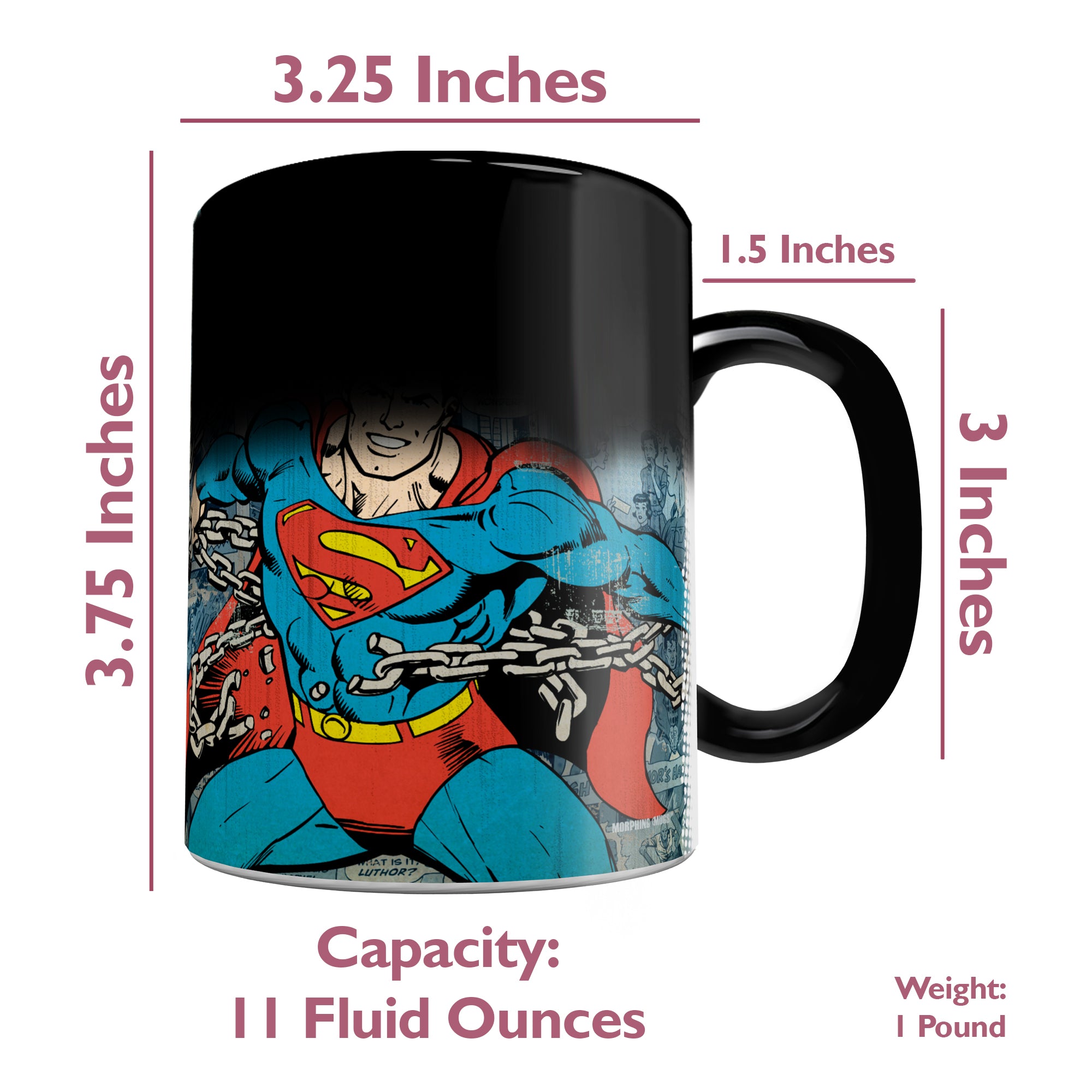 DC Comics (Superman - Retro Logo) Morphing Mugs® Heat-Sensitive Mug MMUG623