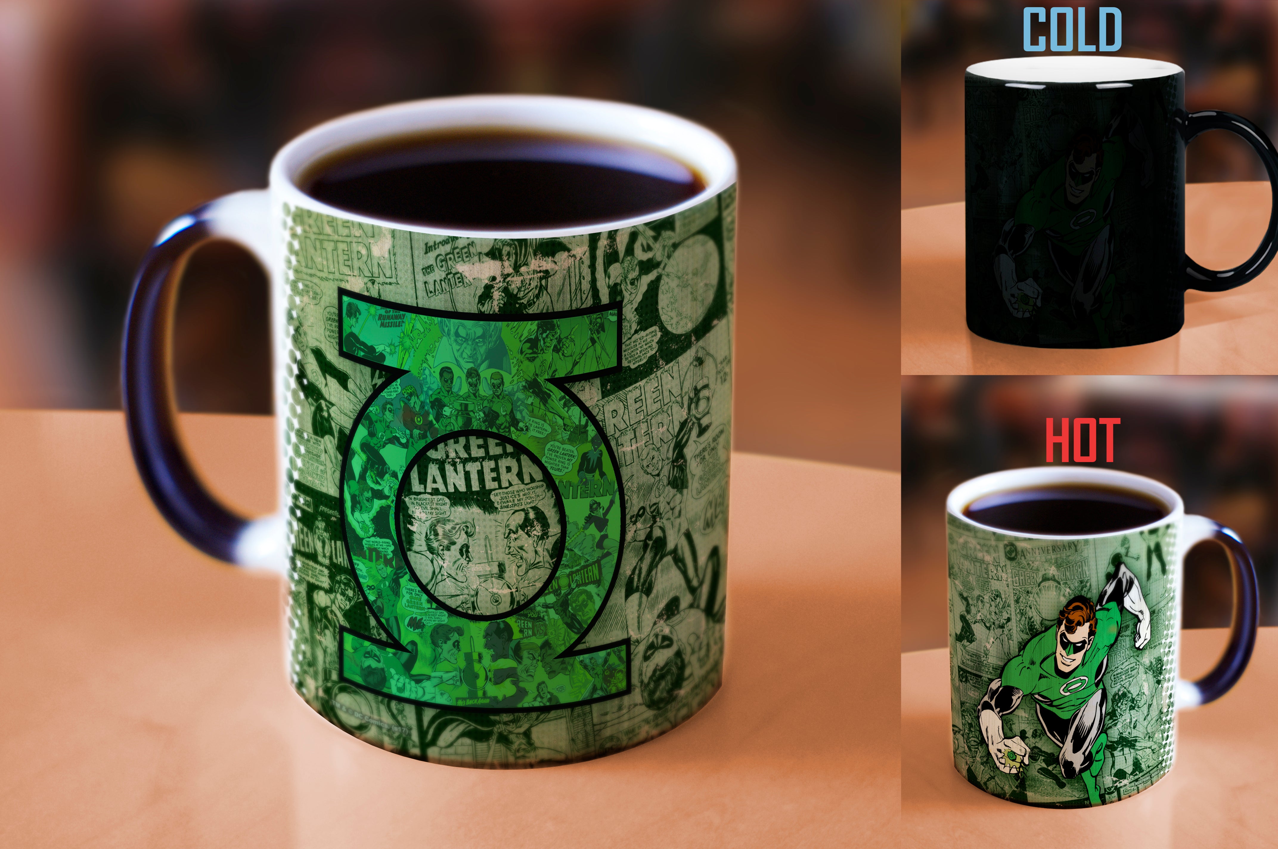 DC Comics (Green Lantern - Retro Logo) Morphing Mugs® Heat-Sensitive Mug MMUG626