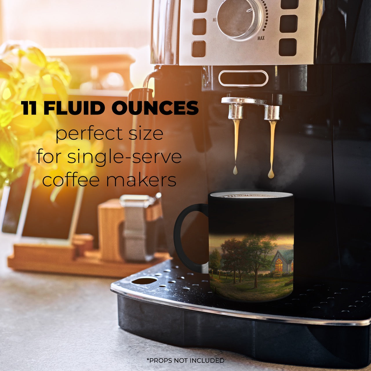 Thomas Kinkade Studios (Sunrise Chapel) Morphing Mugs® Heat-Sensitive Mug MMUG629