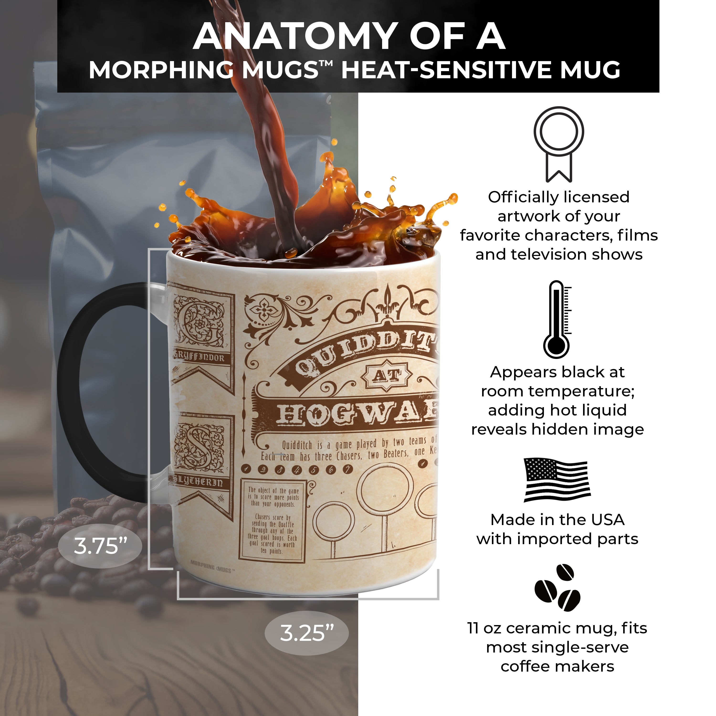 Harry Potter (Quidditch Rules)  Morphing Mugs® Heat-Sensitive Mug MMUG648
