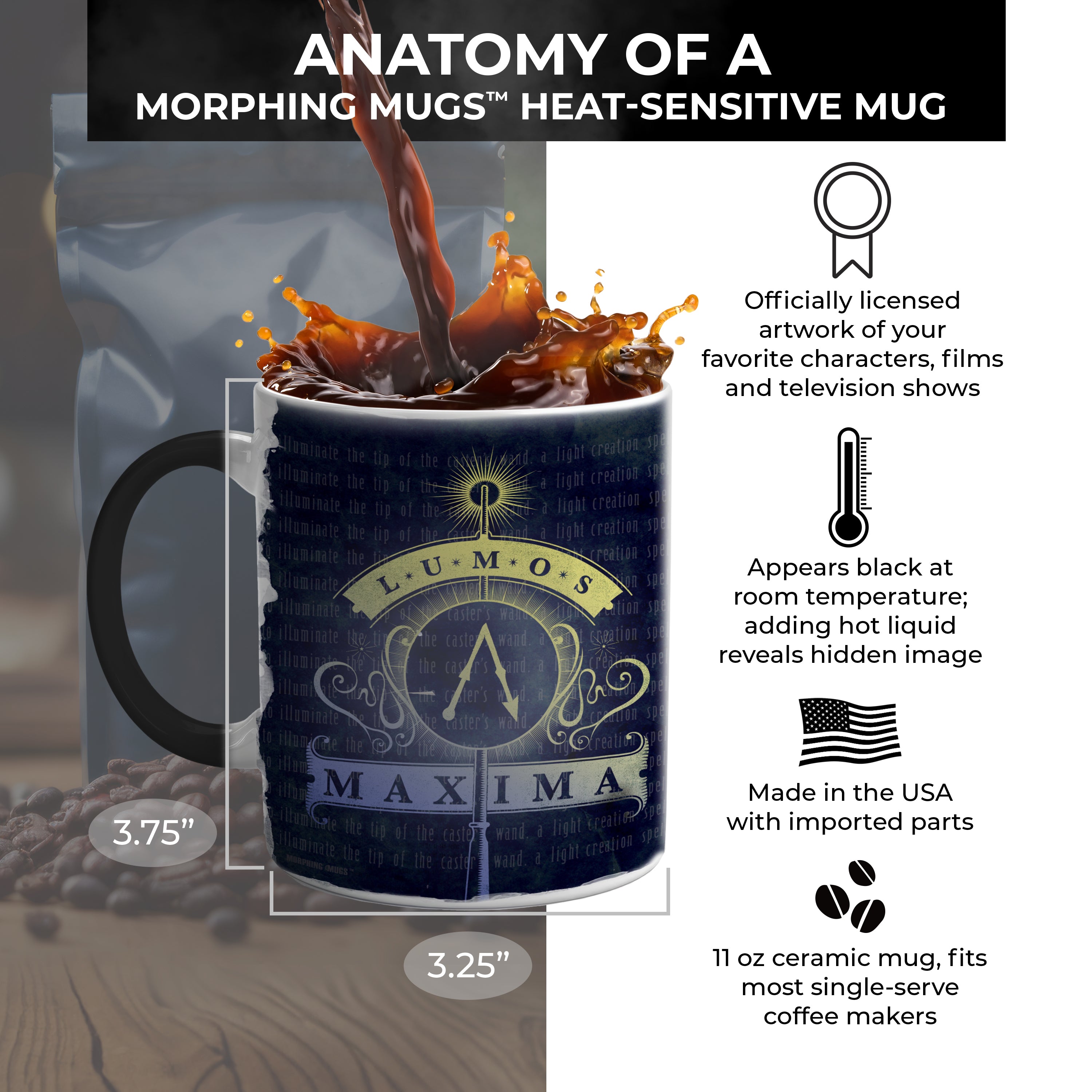 Harry Potter (Lumos Maxima) Morphing Mugs® Heat-Sensitive Mug MMUG650