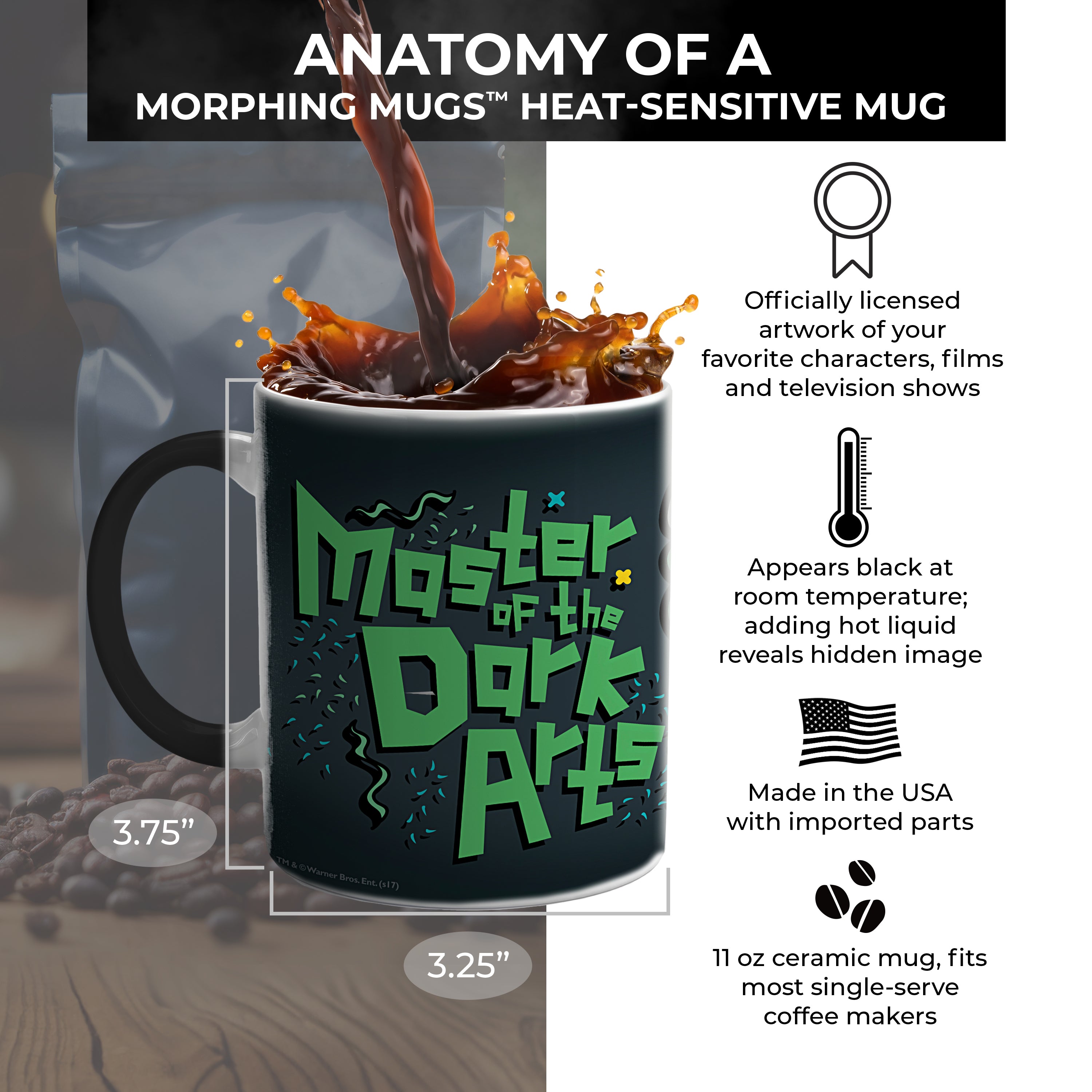 Harry Potter (Cartoon Voldemort - Dark Arts)  Morphing Mugs® Heat-Sensitive Mug MMUG652