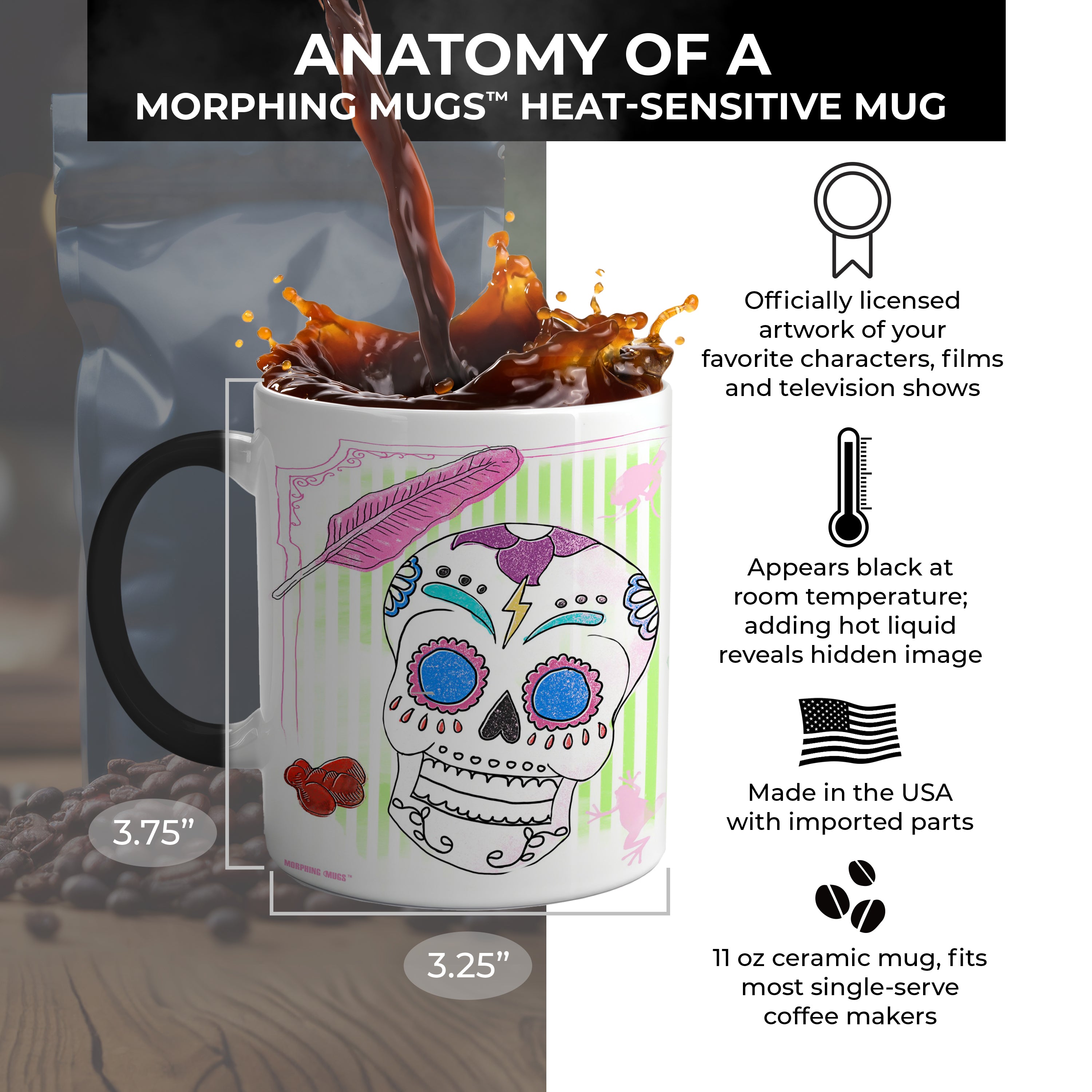 Harry Potter (Honeydukes Sugar Skull) Morphing Mugs® Heat-Sensitive Mug MMUG653