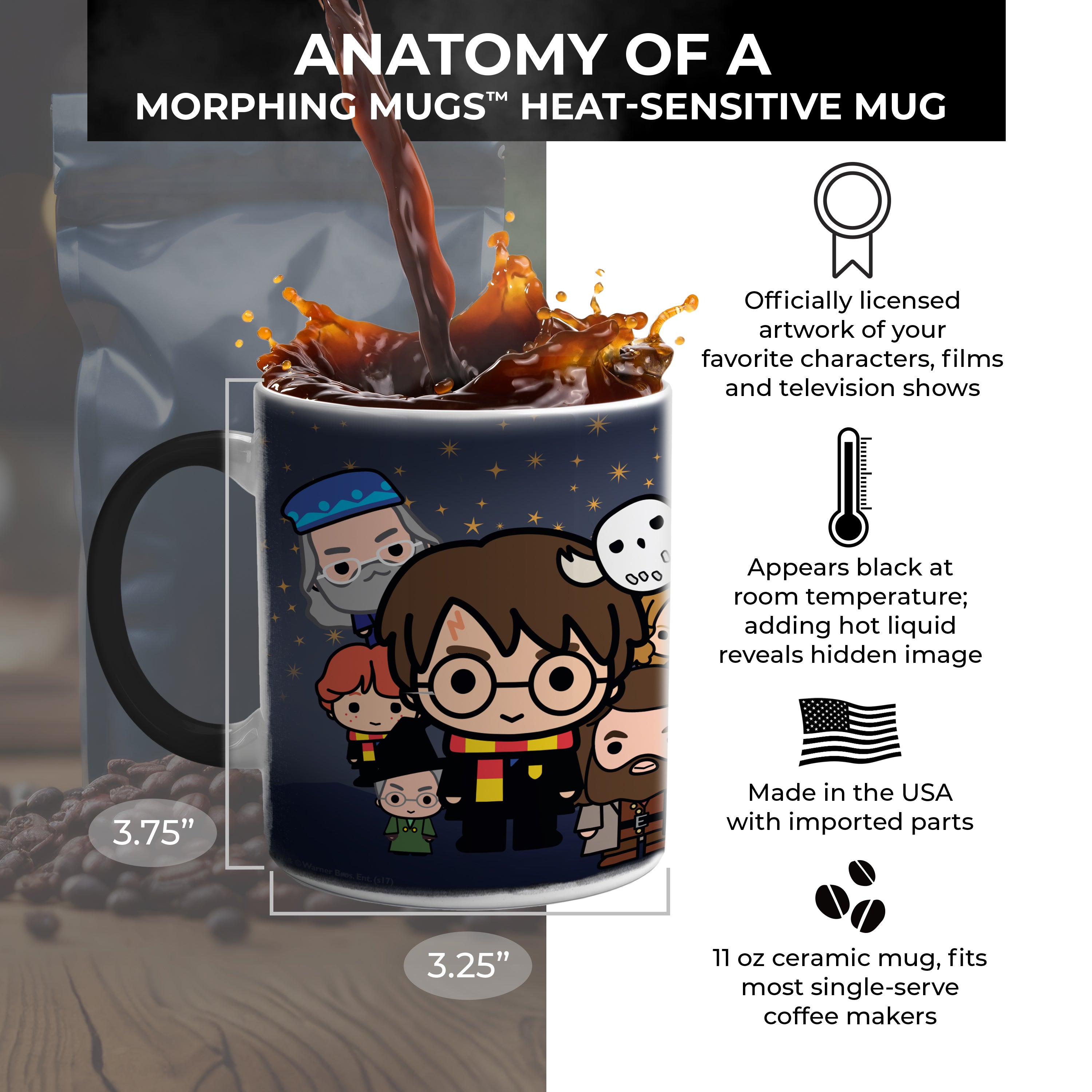 Harry Potter (Cartoon Hogwarts) Morphing Mugs® Heat-Sensitive Mug MMUG657