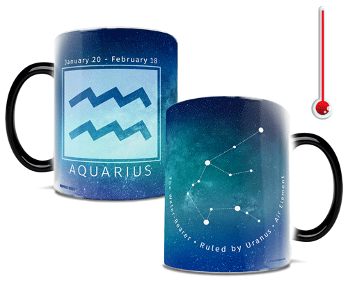 Zodiac Collection (Aquarius) Morphing Mugs® Heat-Sensitive Mug MMUG667