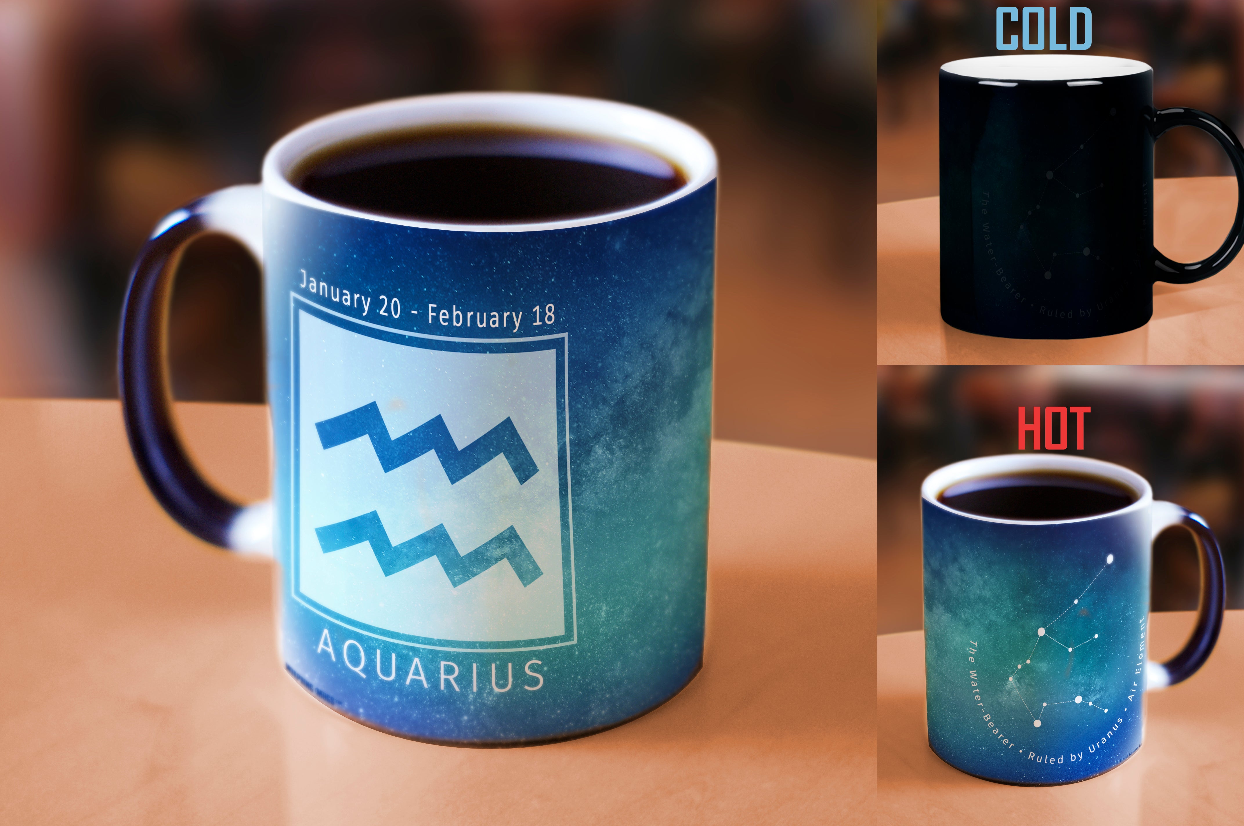Zodiac Collection (Aquarius) Morphing Mugs® Heat-Sensitive Mug MMUG667