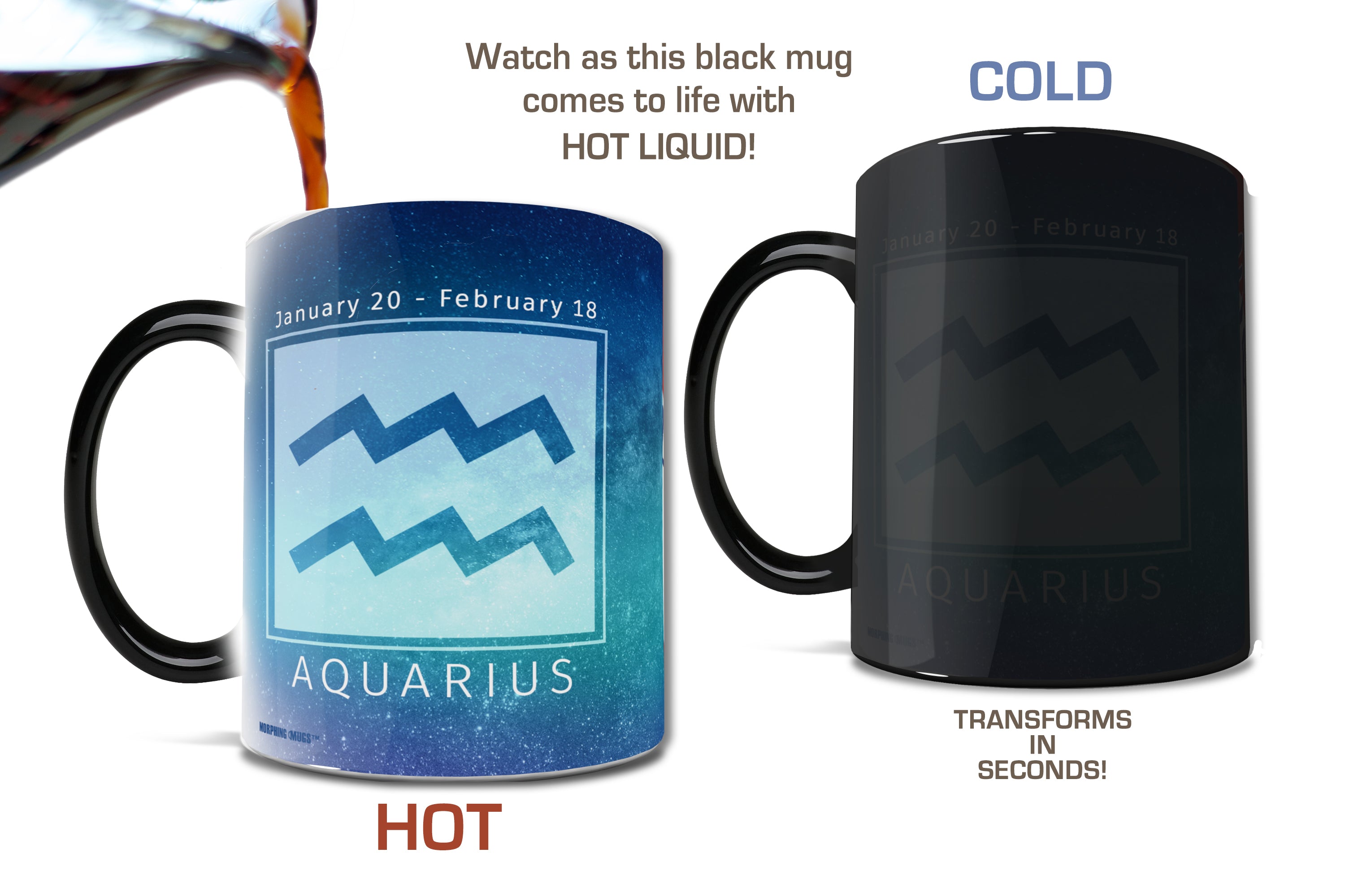 Zodiac Collection (Aquarius) Morphing Mugs® Heat-Sensitive Mug MMUG667