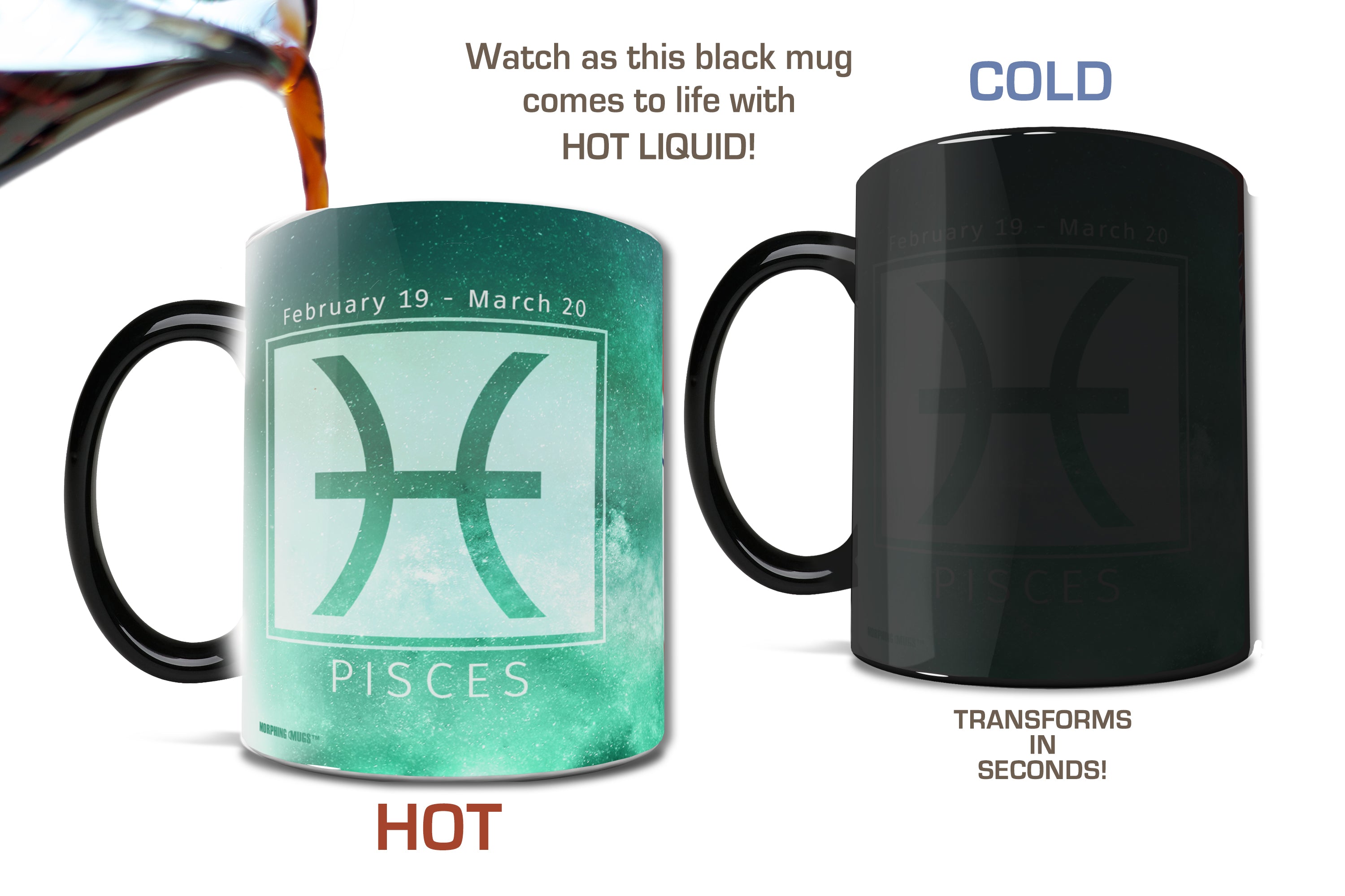 Zodiac Collection (Pisces) Morphing Mugs® Heat-Sensitive Mug MMUG668