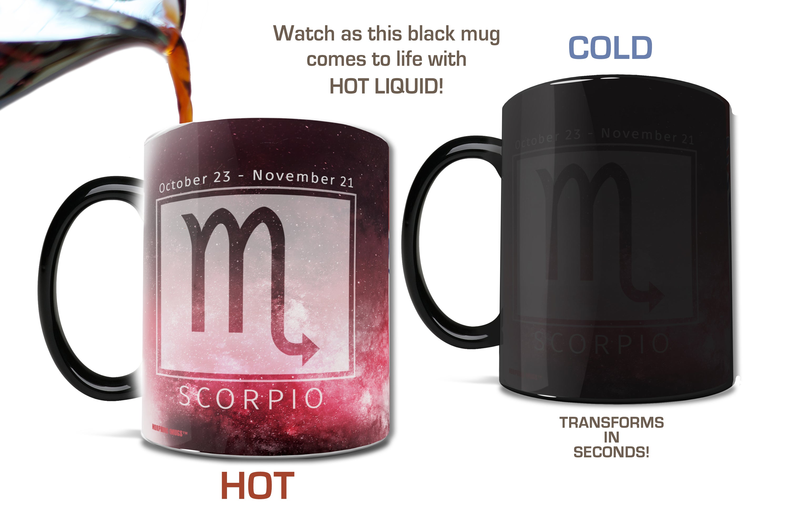 Zodiac Collection (Scorpio) Morphing Mugs® Heat-Sensitive Mug MMUG676