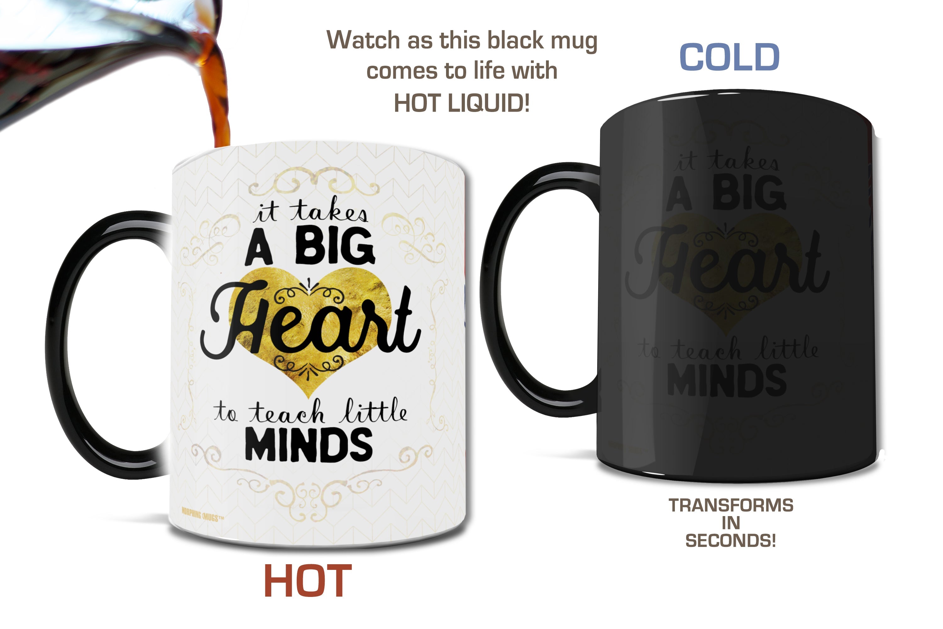 Careers Collection (Teacher Big Heart - Personalized) Morphing Mugs® Heat-Sensitive Mug MMUG682