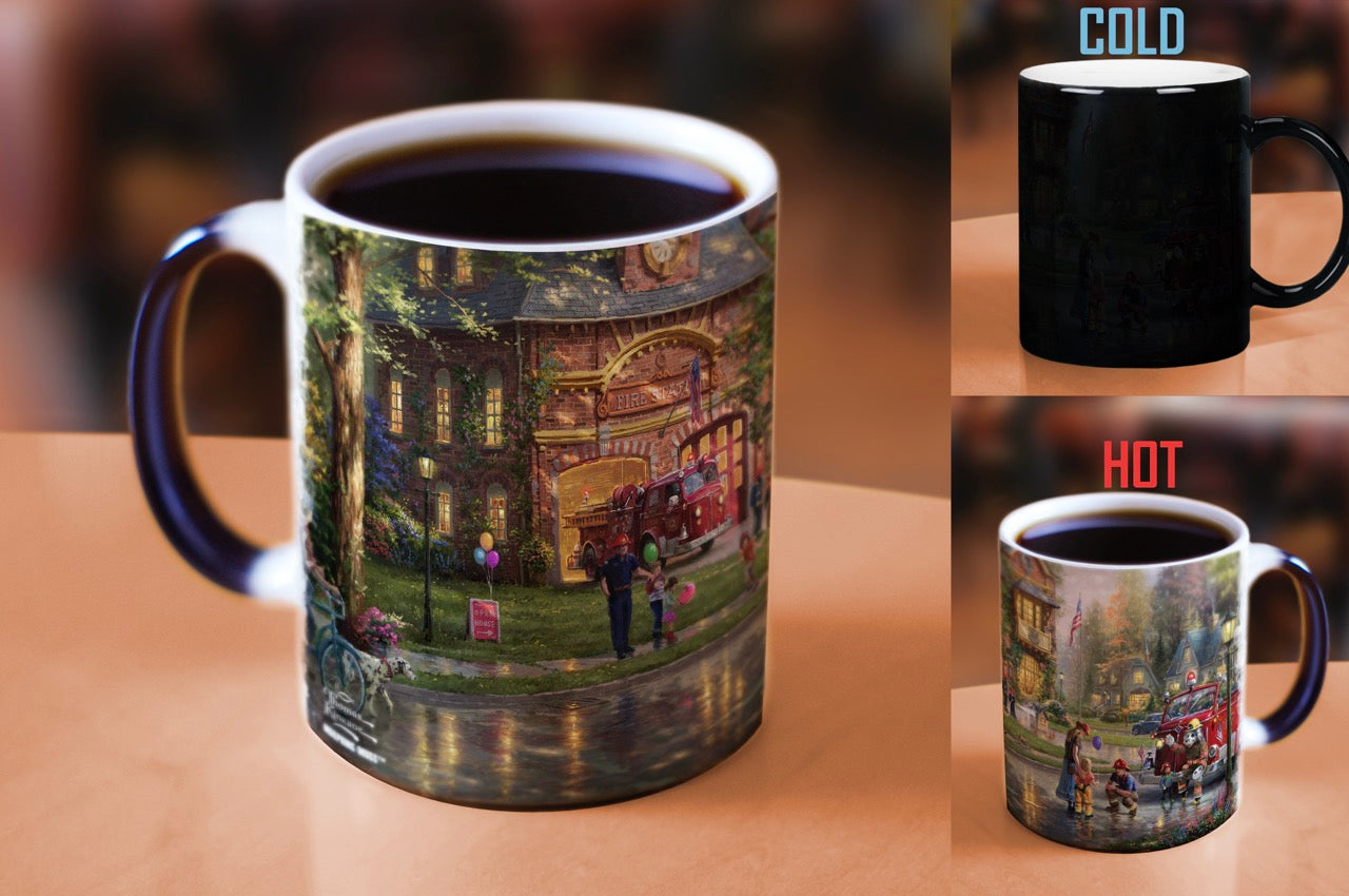 Thomas Kinkade Studios (Hometown Firehouse) Morphing Mugs® Heat-Sensitive Mug MMUG715