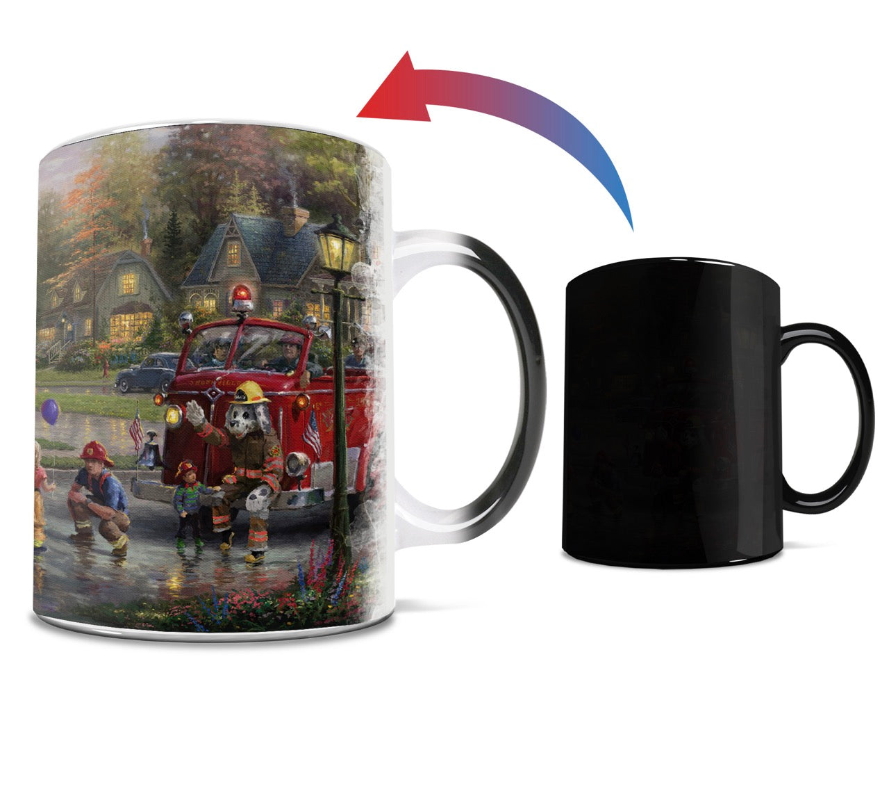 Thomas Kinkade Studios (Hometown Firehouse) Morphing Mugs® Heat-Sensitive Mug MMUG715