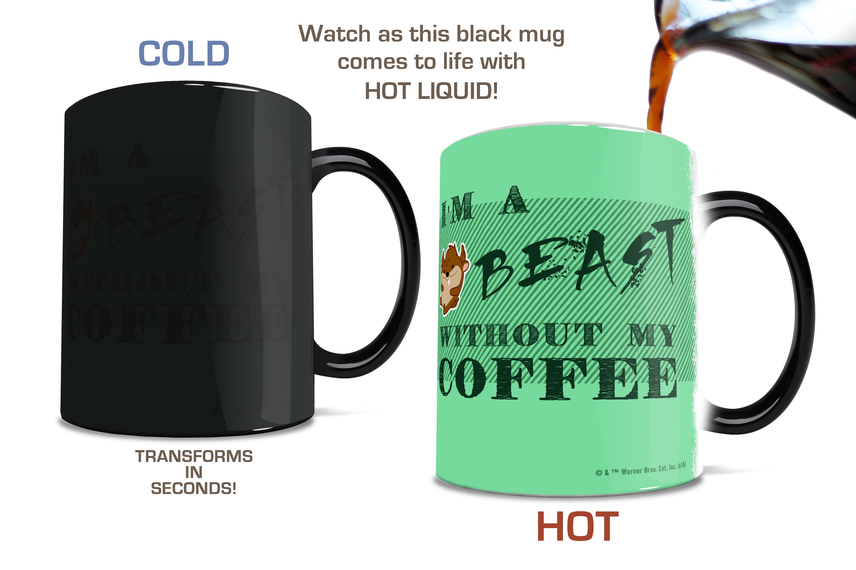 Looney Tunes (Cartoon Coffee Beast) Morphing Mugs®  Heat-Sensitive Mug MMUG777