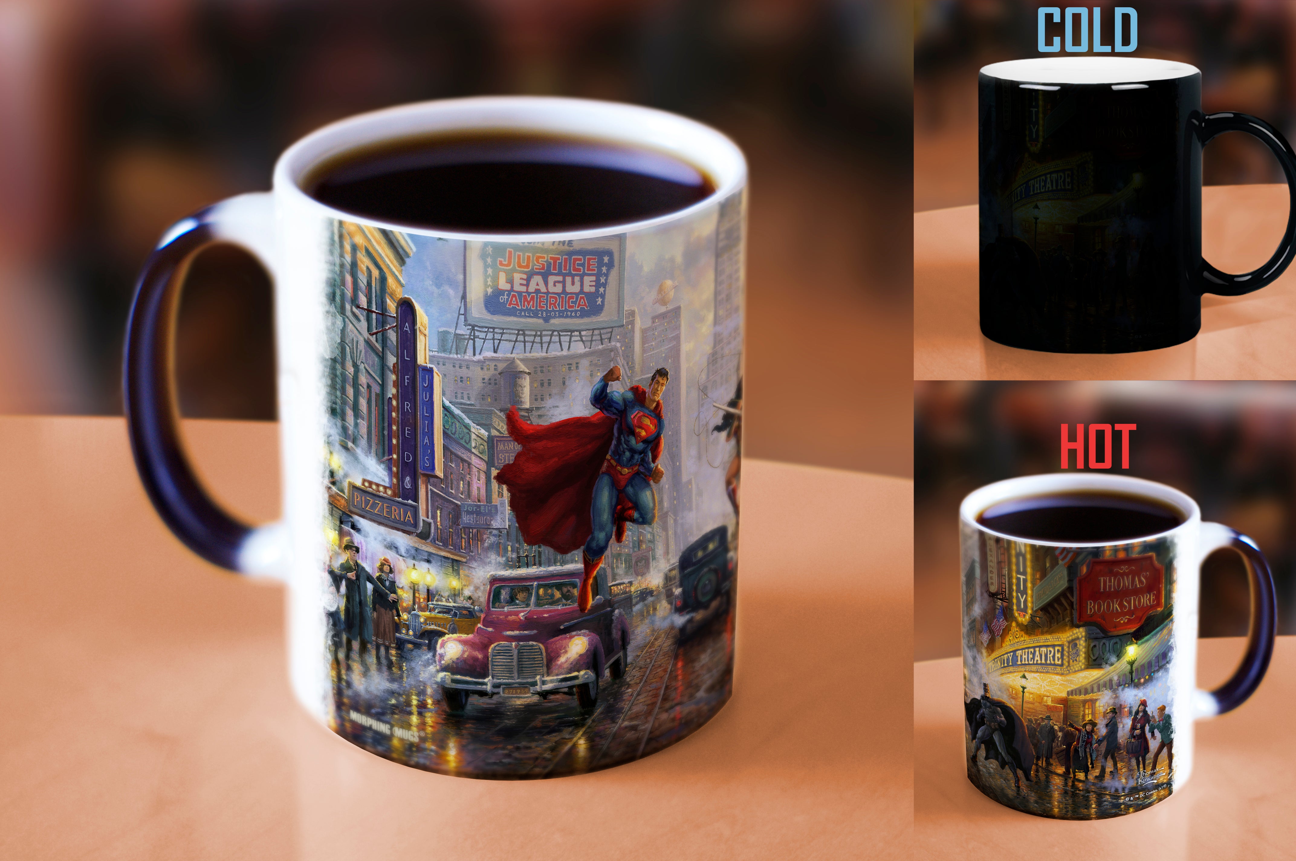 DC Comics (Batman, Superman and Wonder Woman) Morphing Mugs®  Heat-Sensitive Mug  Thomas Kinkade Studios Art MMUG847