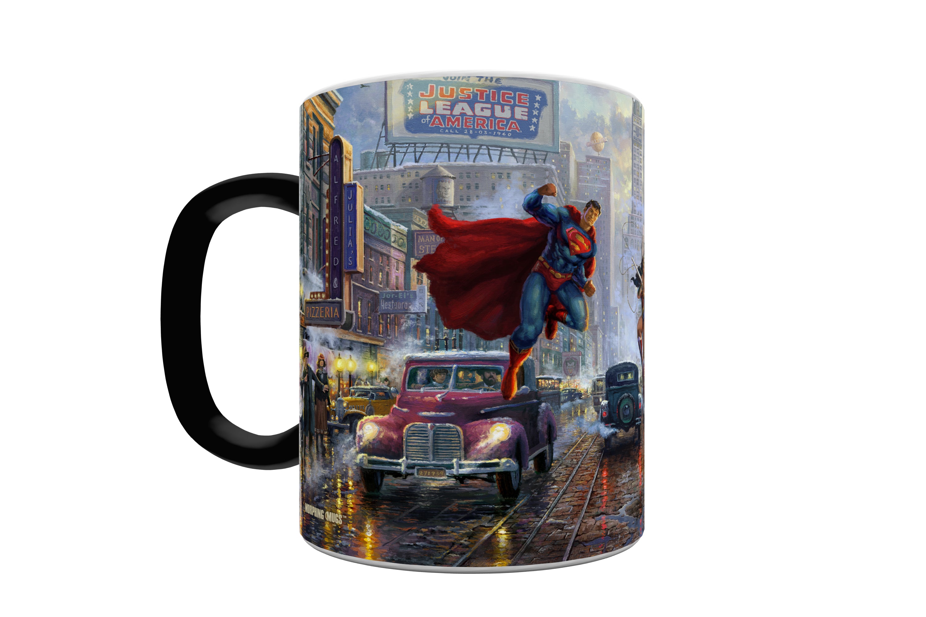 DC Comics (Batman, Superman and Wonder Woman) Morphing Mugs®  Heat-Sensitive Mug  Thomas Kinkade Studios Art MMUG847
