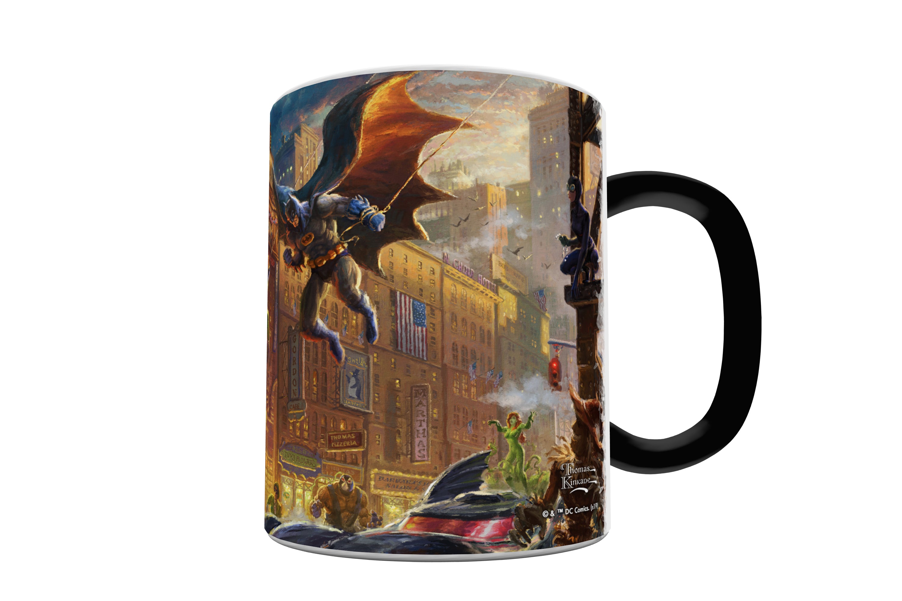 DC Comics (The Dark Knight Saves Gotham City) Morphing Mugs®  Heat-Sensitive Mug  Thomas Kinkade Studios Art MMUG848