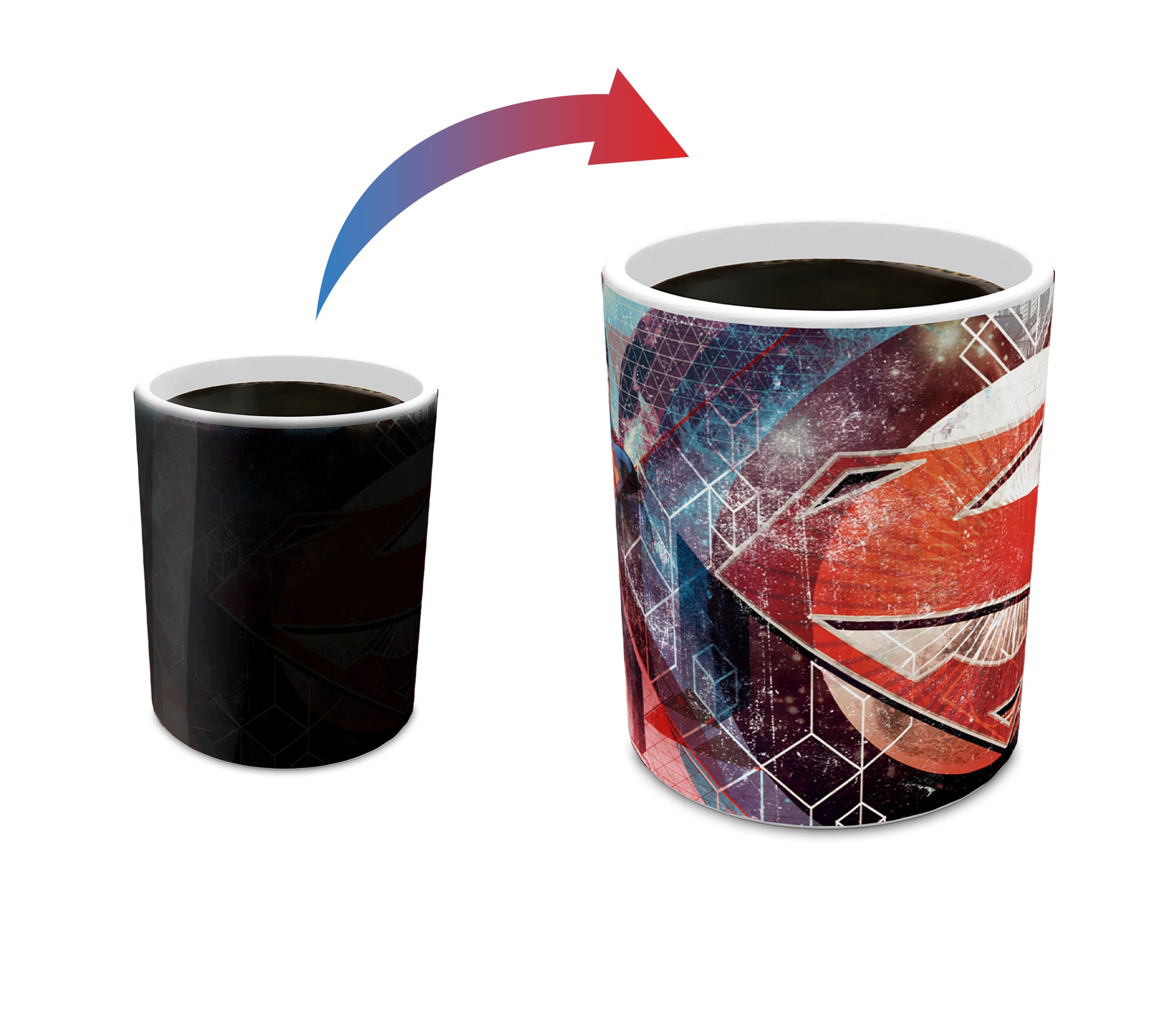 DC Comics (Superman - Geometric) Morphing Mugs®  Heat-Sensitive Mug MMUG863
