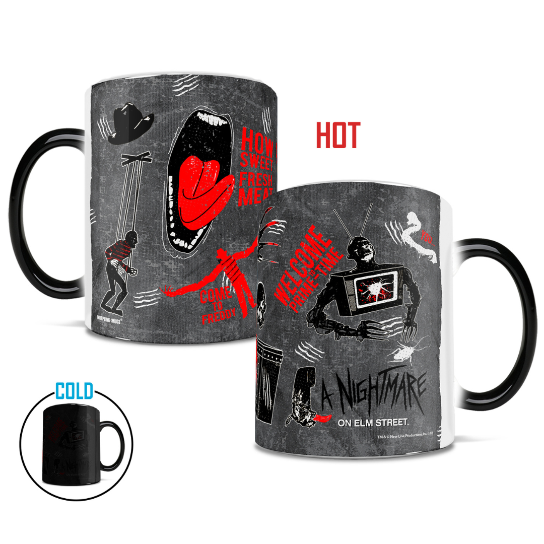 Nightmare on Elm Street (How Sweet Fresh Meat)  Morphing Mugs®  Heat-Sensitive Mug MMUG975