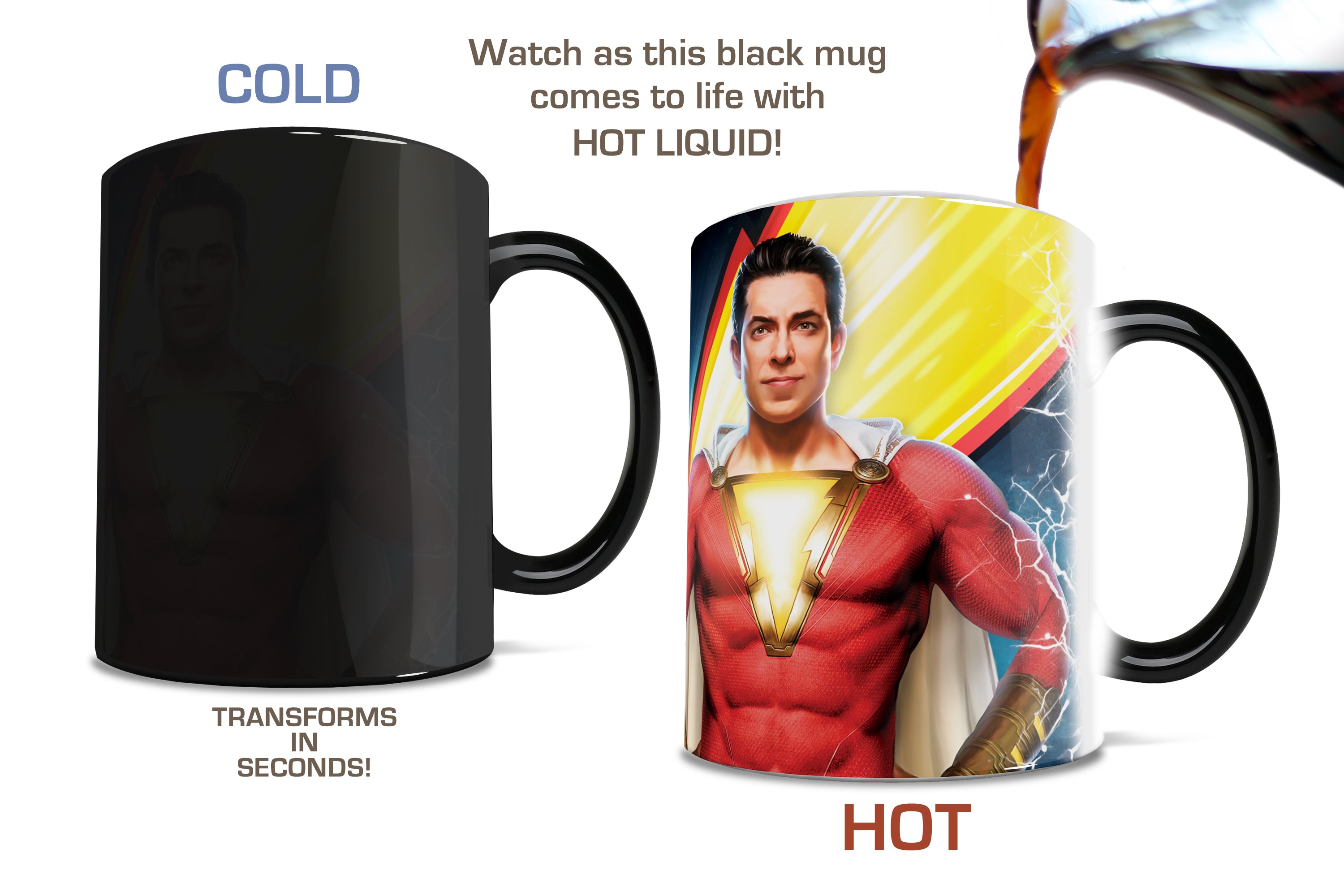 Shazam (Striking Hero) Morphing Mugs®  Heat-Sensitive Mug MMUG961