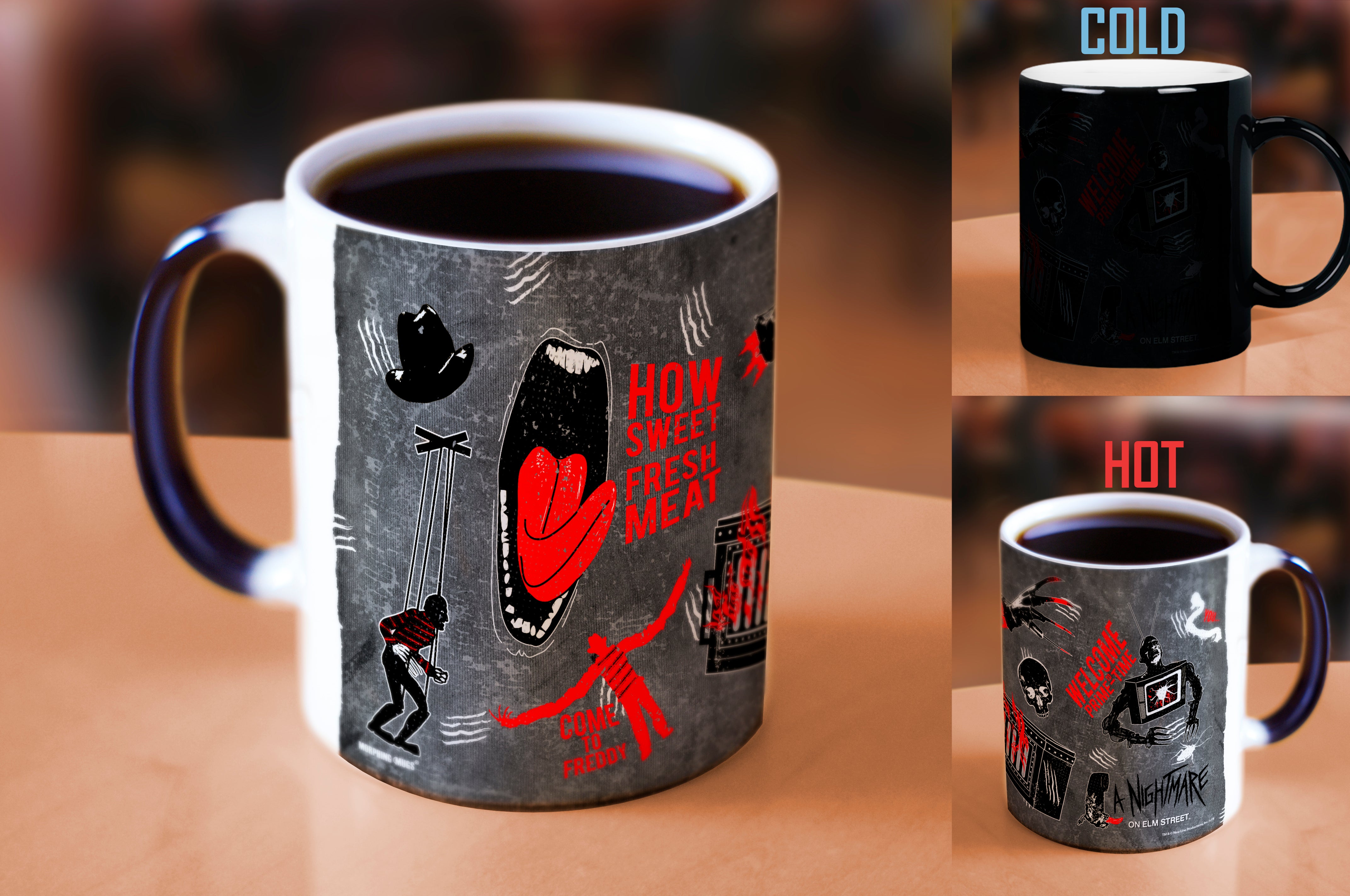 Nightmare on Elm Street (How Sweet Fresh Meat)  Morphing Mugs®  Heat-Sensitive Mug MMUG975