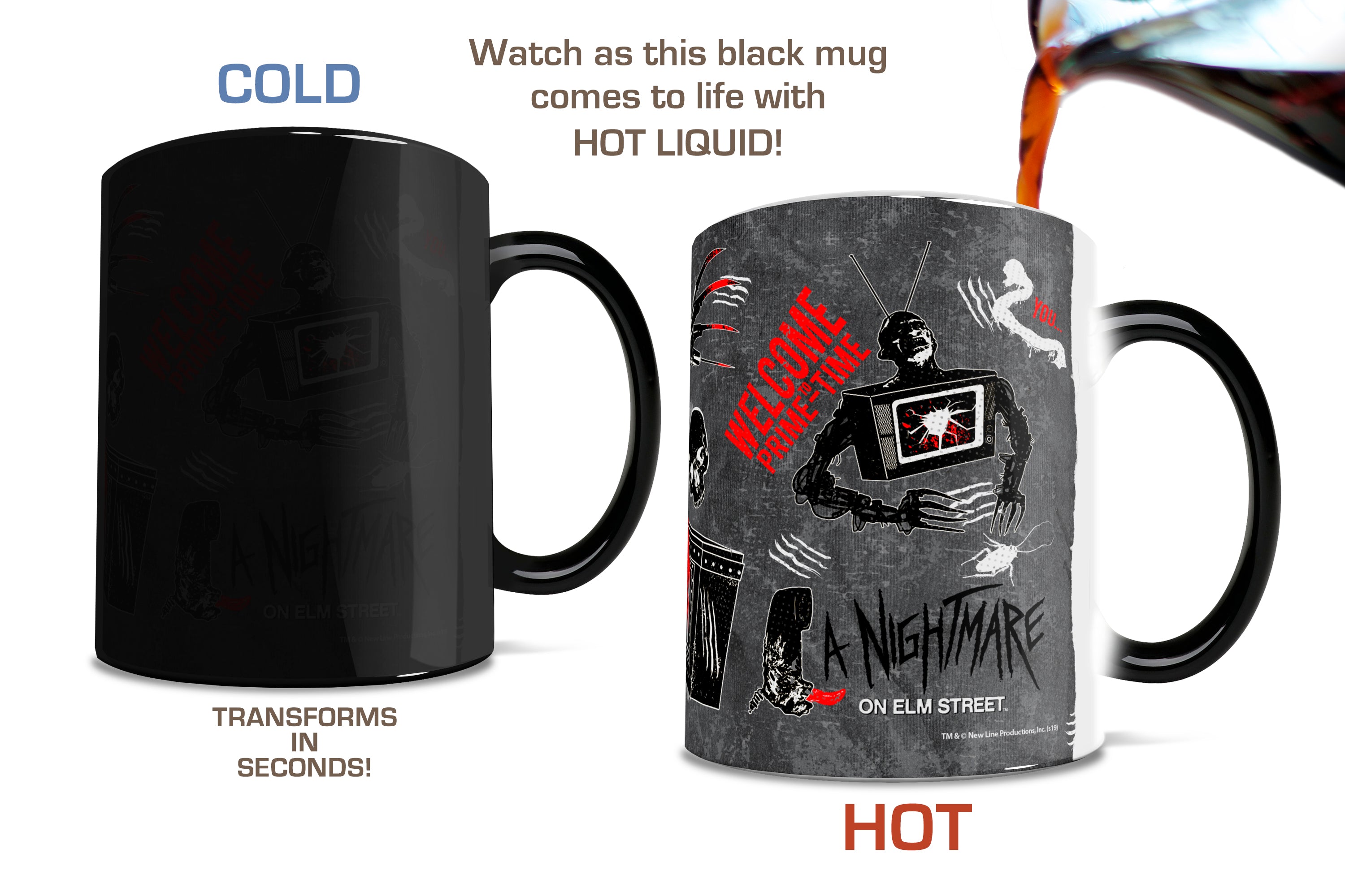 Nightmare on Elm Street (How Sweet Fresh Meat)  Morphing Mugs®  Heat-Sensitive Mug MMUG975