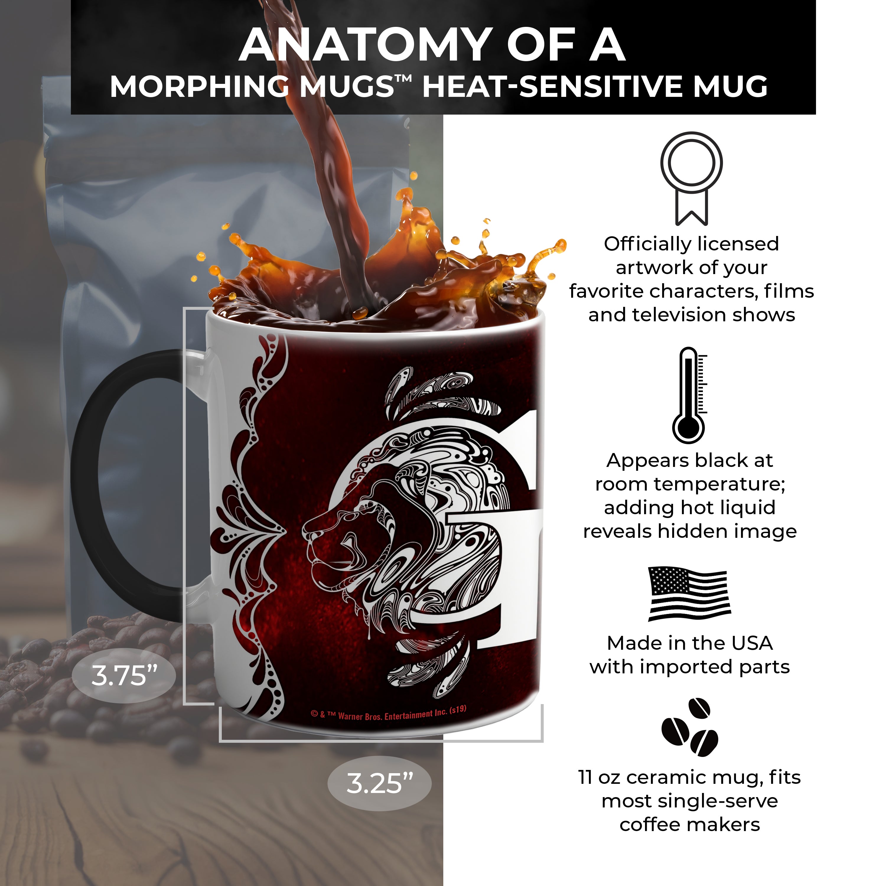 Harry Potter (Gryffindor- Aguamenti)  Morphing Mugs®  Heat-Sensitive Mug MMUG992