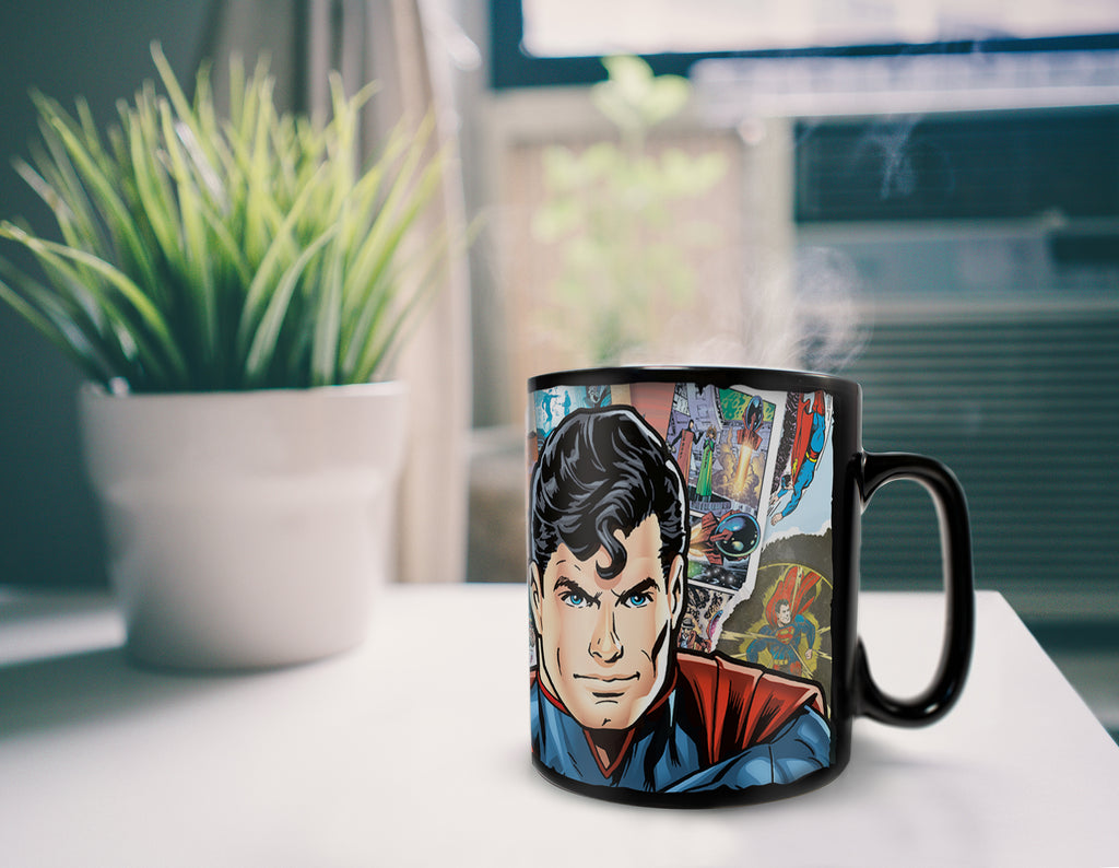 DC Comics (Superman - Papercut Comic Logo) Morphing Mugs® Heat-Sensitive Clue Mug MMUGC1027