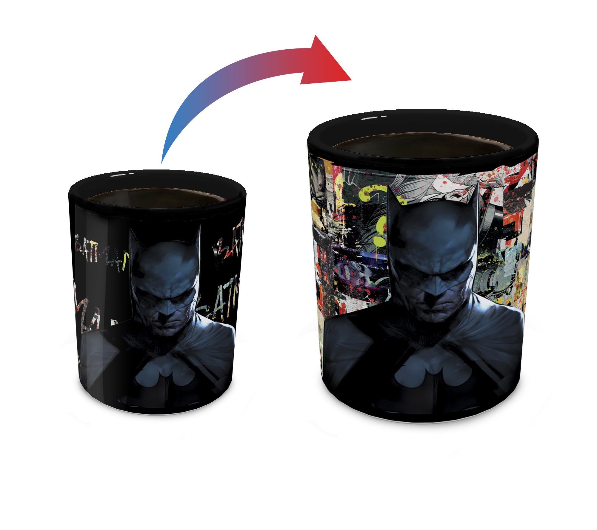 DC Comics (Batman - Collage) Morphing Mugs® Heat-Sensitive Clue Mug MMUGC1435