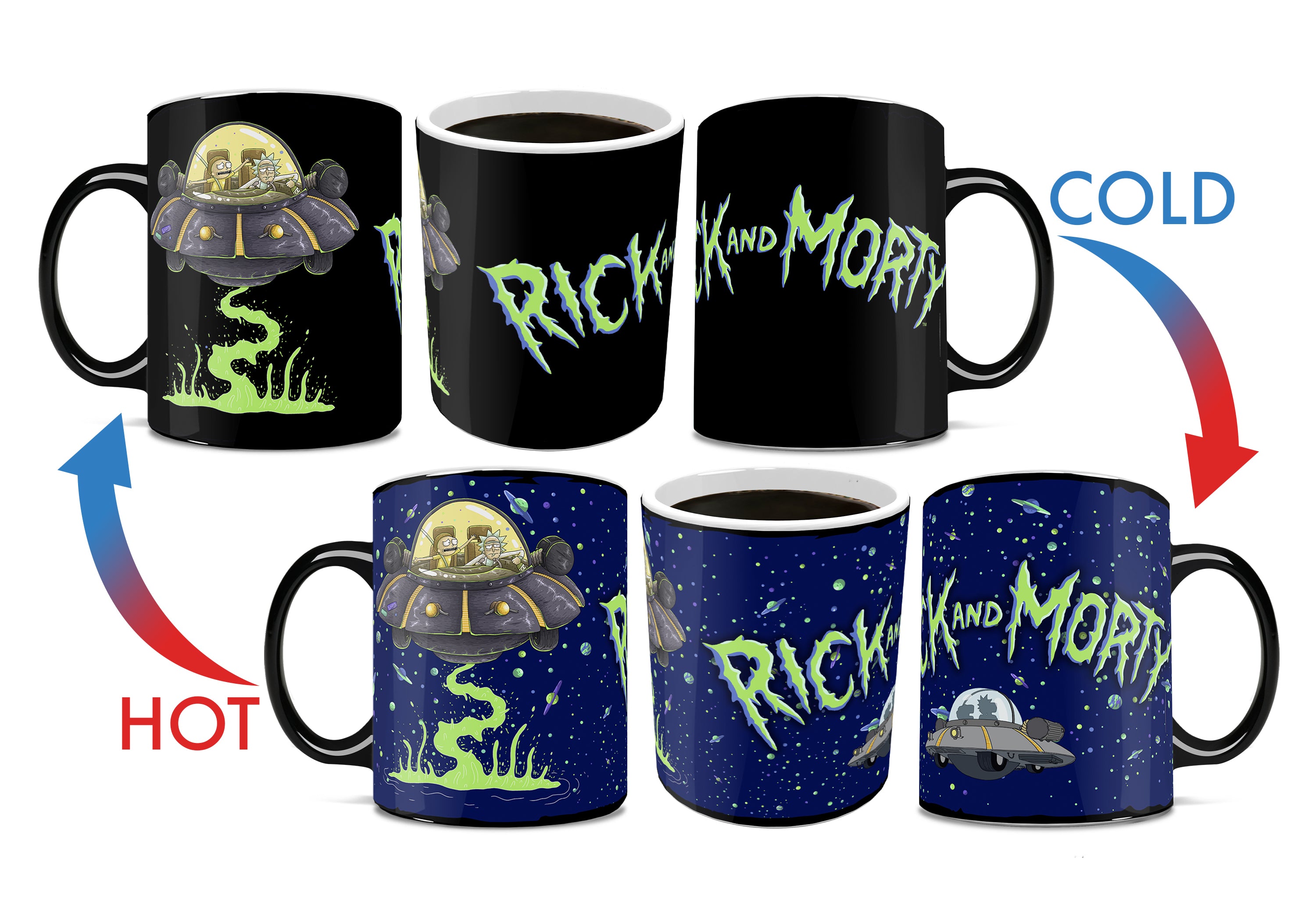 Rick and Morty (Space Cruiser) Morphing Mugs® Heat-Sensitive Clue Mug MMUGC1480
