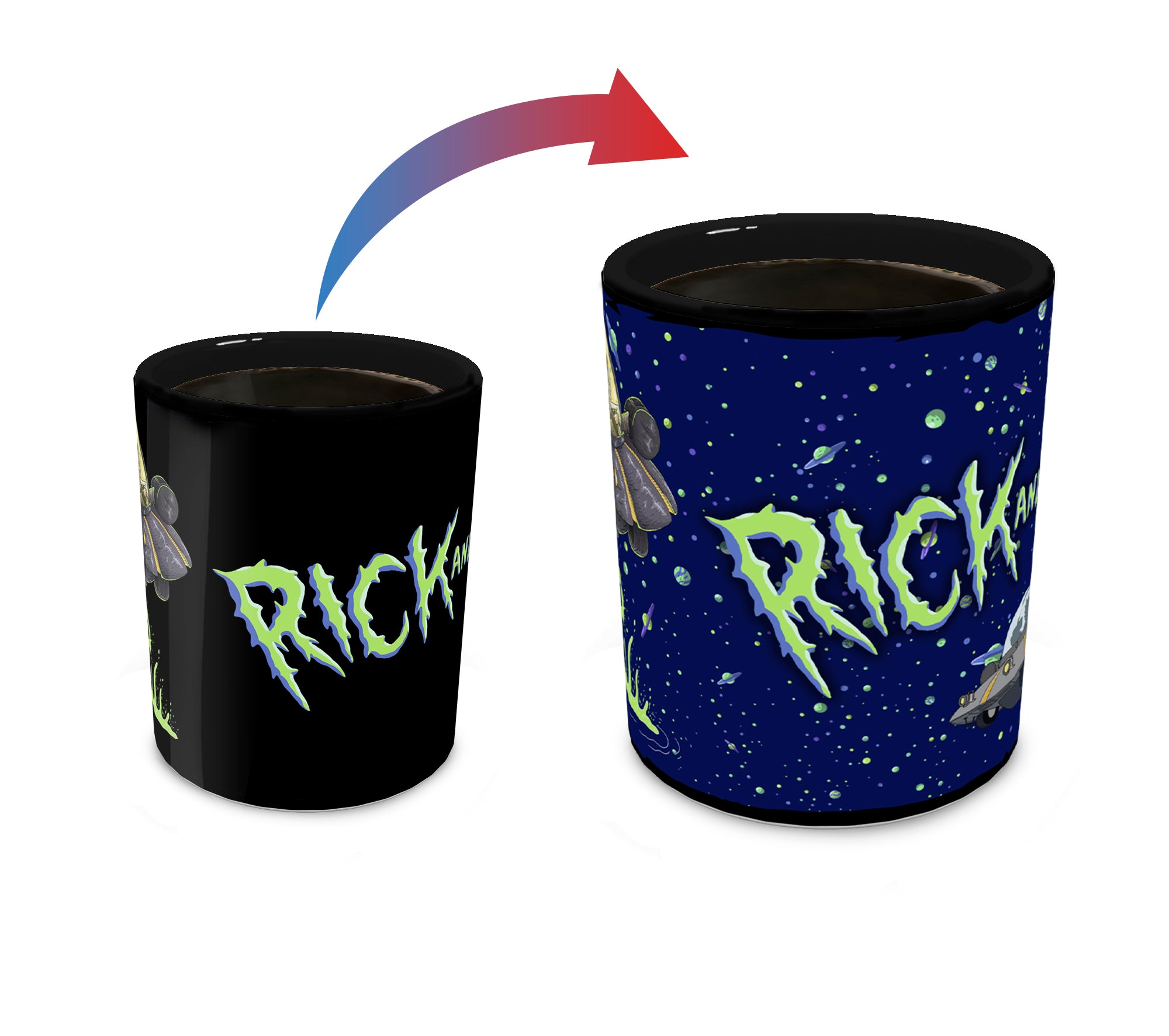 Rick and Morty (Space Cruiser) Morphing Mugs® Heat-Sensitive Clue Mug MMUGC1480