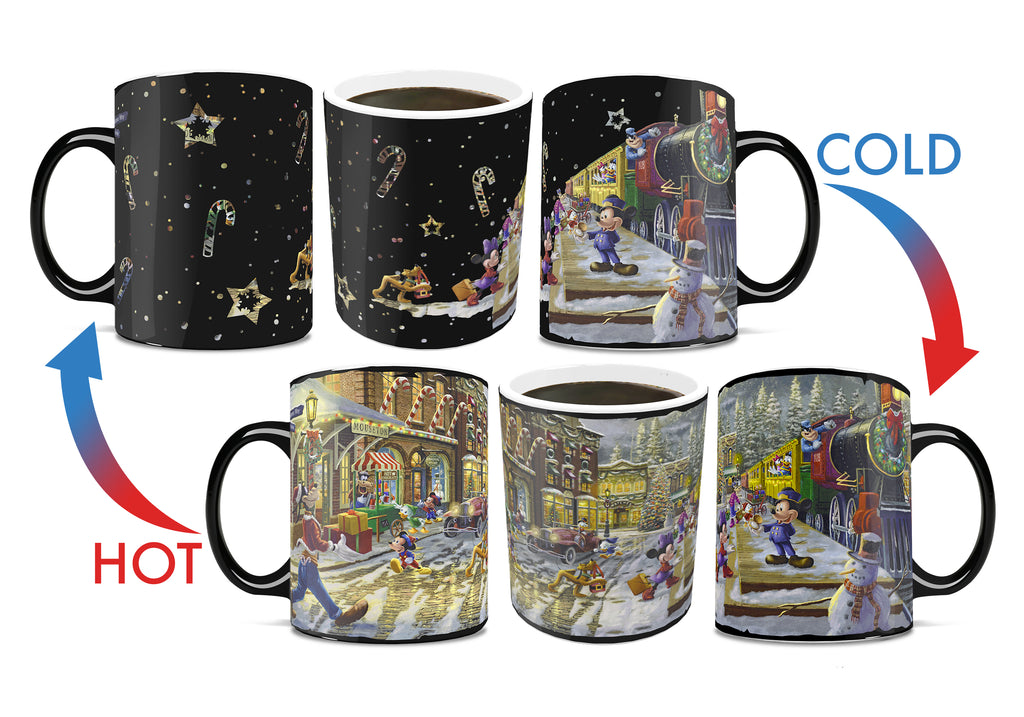 Disney (Mickey and Minnie Mouse - Candy Cane Express) Morphing Mugs® Heat-Sensitive Clue Mug MMUGC1512