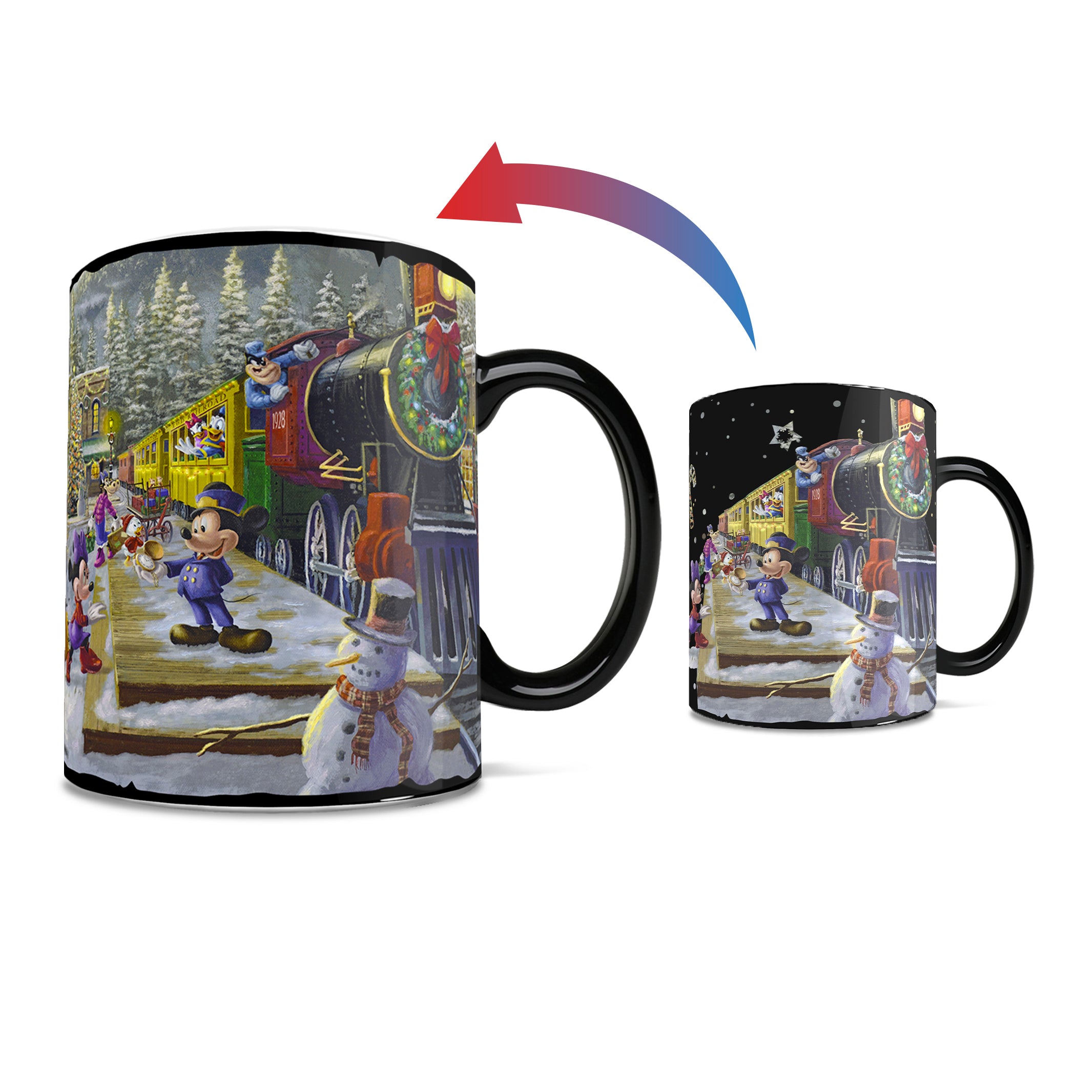 Disney (Mickey and Minnie Mouse - Candy Cane Express) Morphing Mugs® Heat-Sensitive Clue Mug MMUGC1512