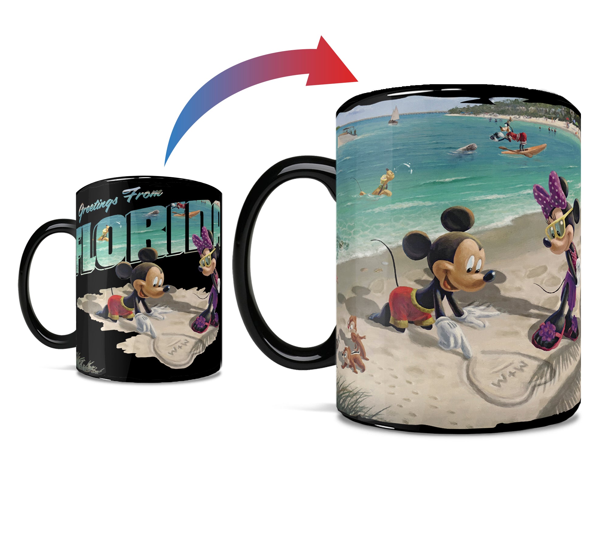 Disney (Mickey & Minnie Mouse in Florida) Morphing Mug® Heat-Sensitive Clue Mug MMUGC1514