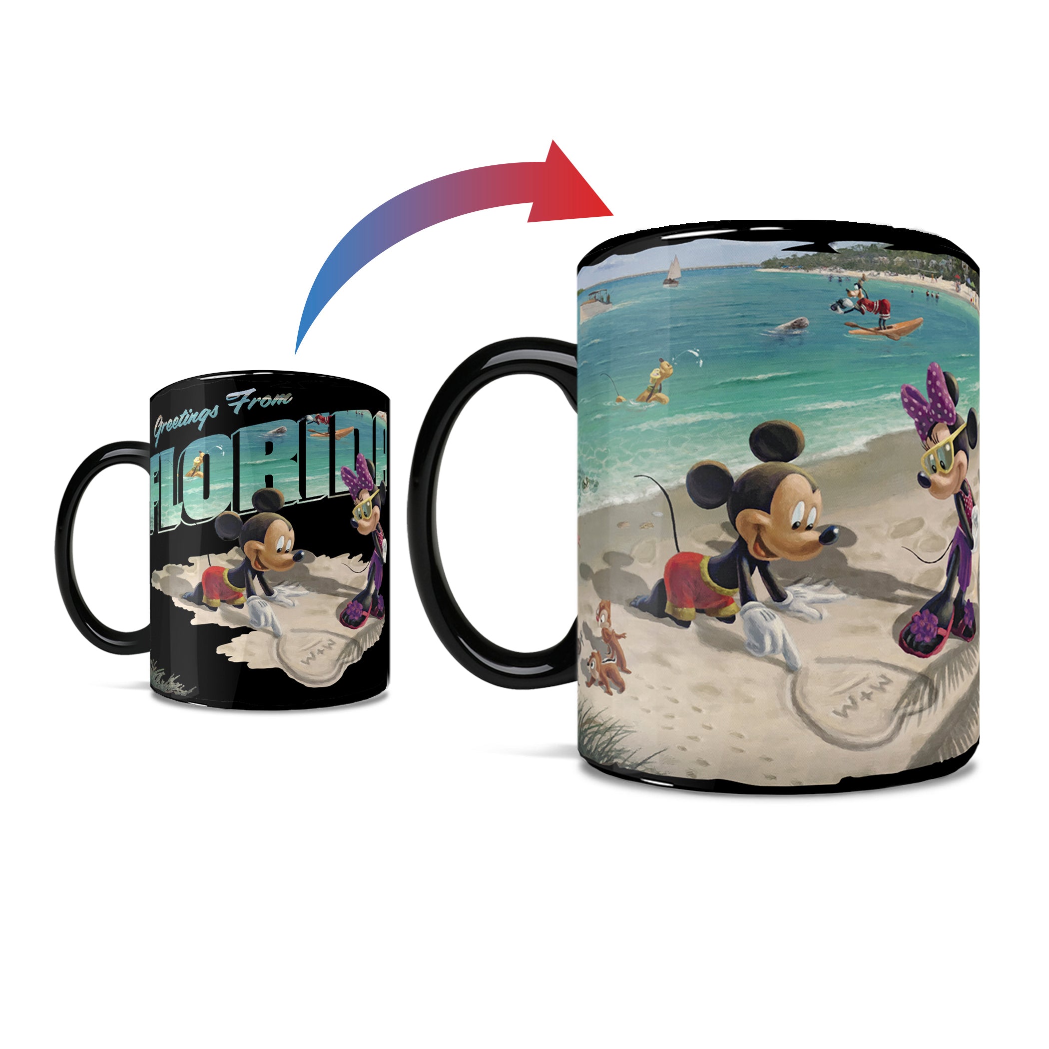 Disney (Mickey & Minnie Mouse in Florida) Morphing Mug® Heat-Sensitive Clue Mug MMUGC1514