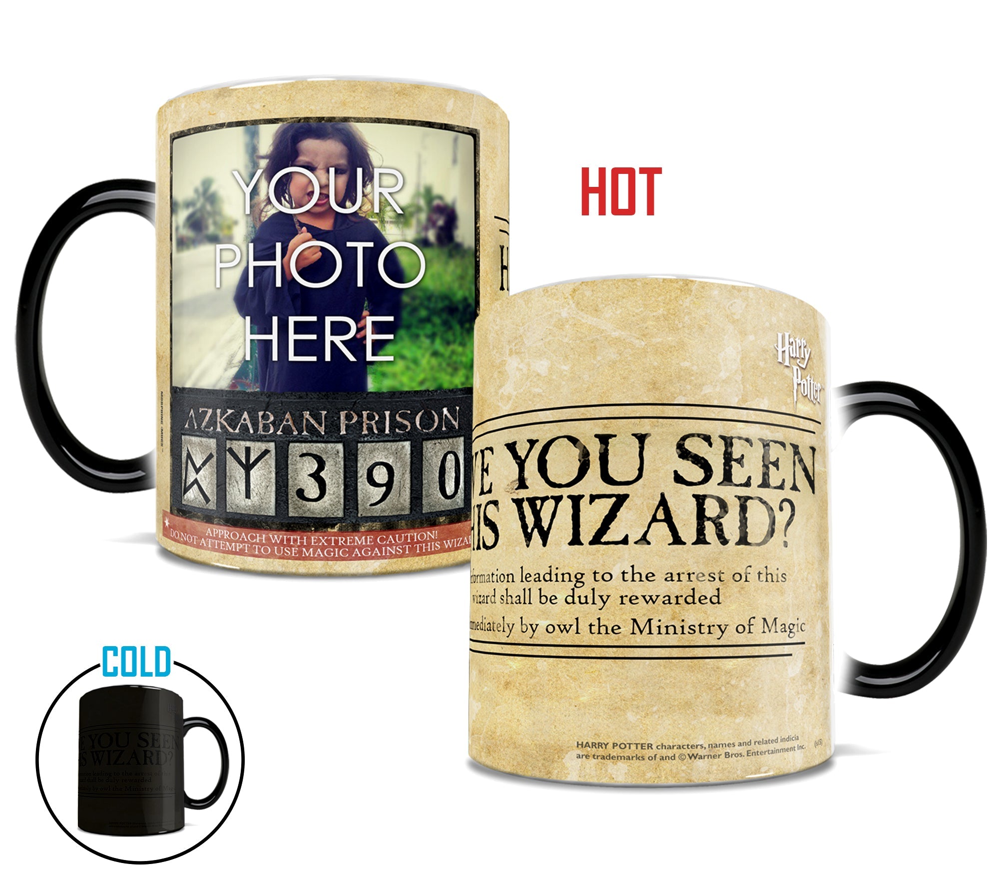 Harry Potter (Wanted Wizard - Add Your Image!) Morphing Mugs® Heat-Sensitive Mug MMUGU310