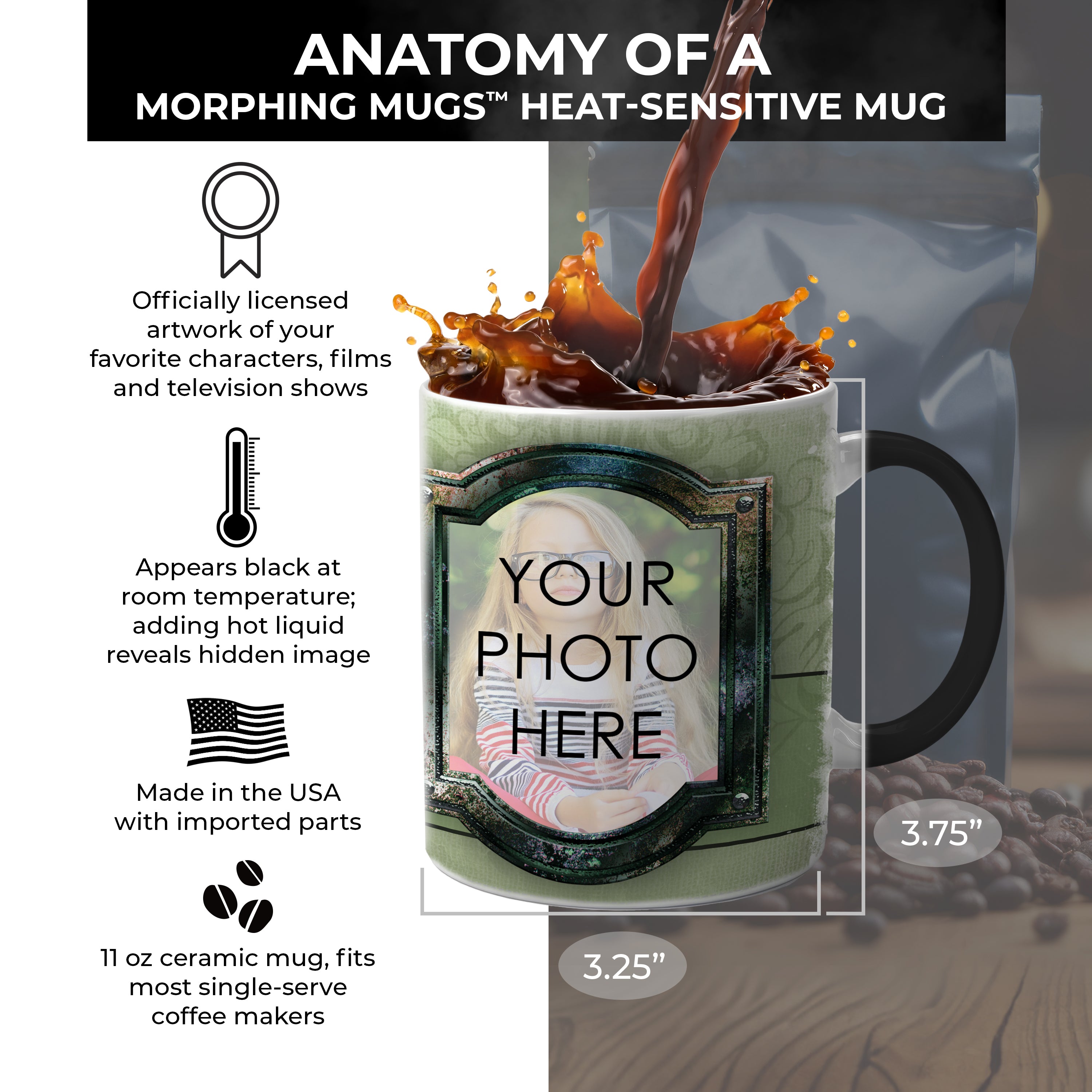 Harry Potter (Hogwarts House - Add Your Photo!) Morphing Mugs® Heat-Sensitive Mug MMUGU381