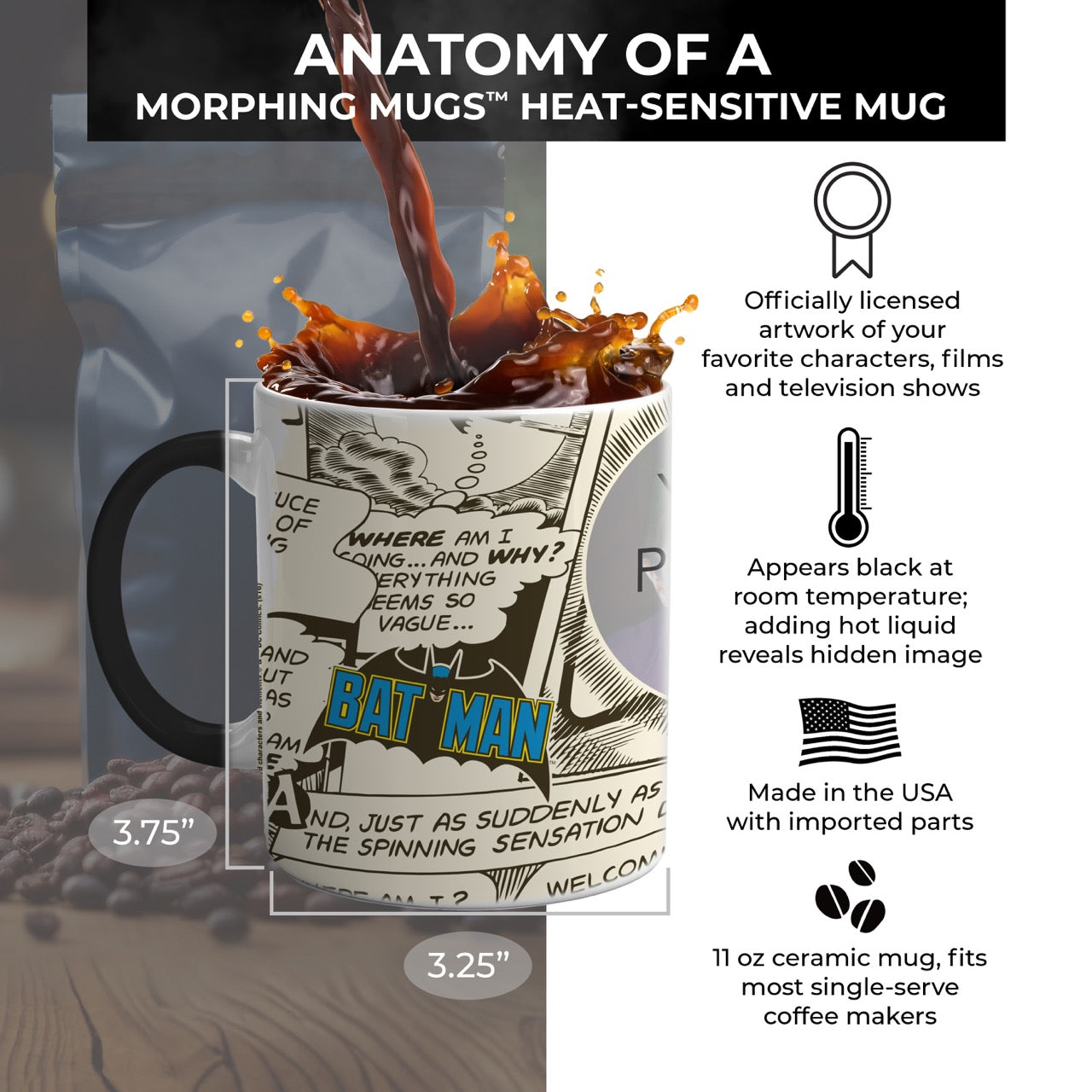 DC Comics (Batman Comics - Add Your Image!) Morphing Mugs® Heat-Sensitive Mug MMUGU397