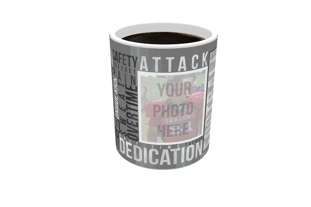 Sports Collection (Football Words - Personalized) Morphing Mugs® Heat-Sensitive Mug MMUGU445