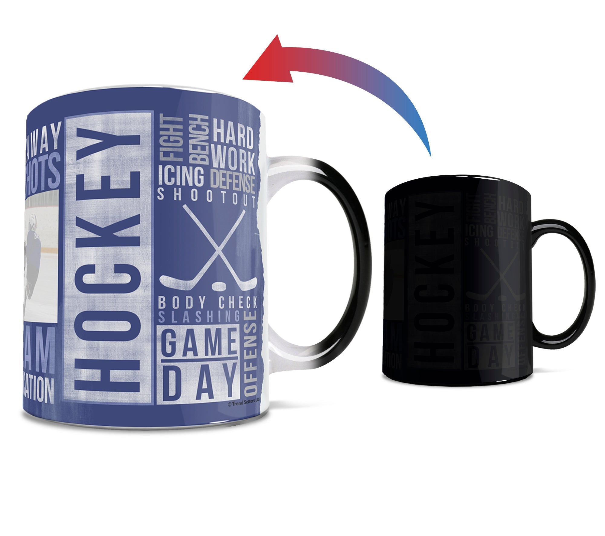 Sports Collection (Hockey Words - Personalized) Morphing Mugs® Heat-Sensitive Mug MMUGU447